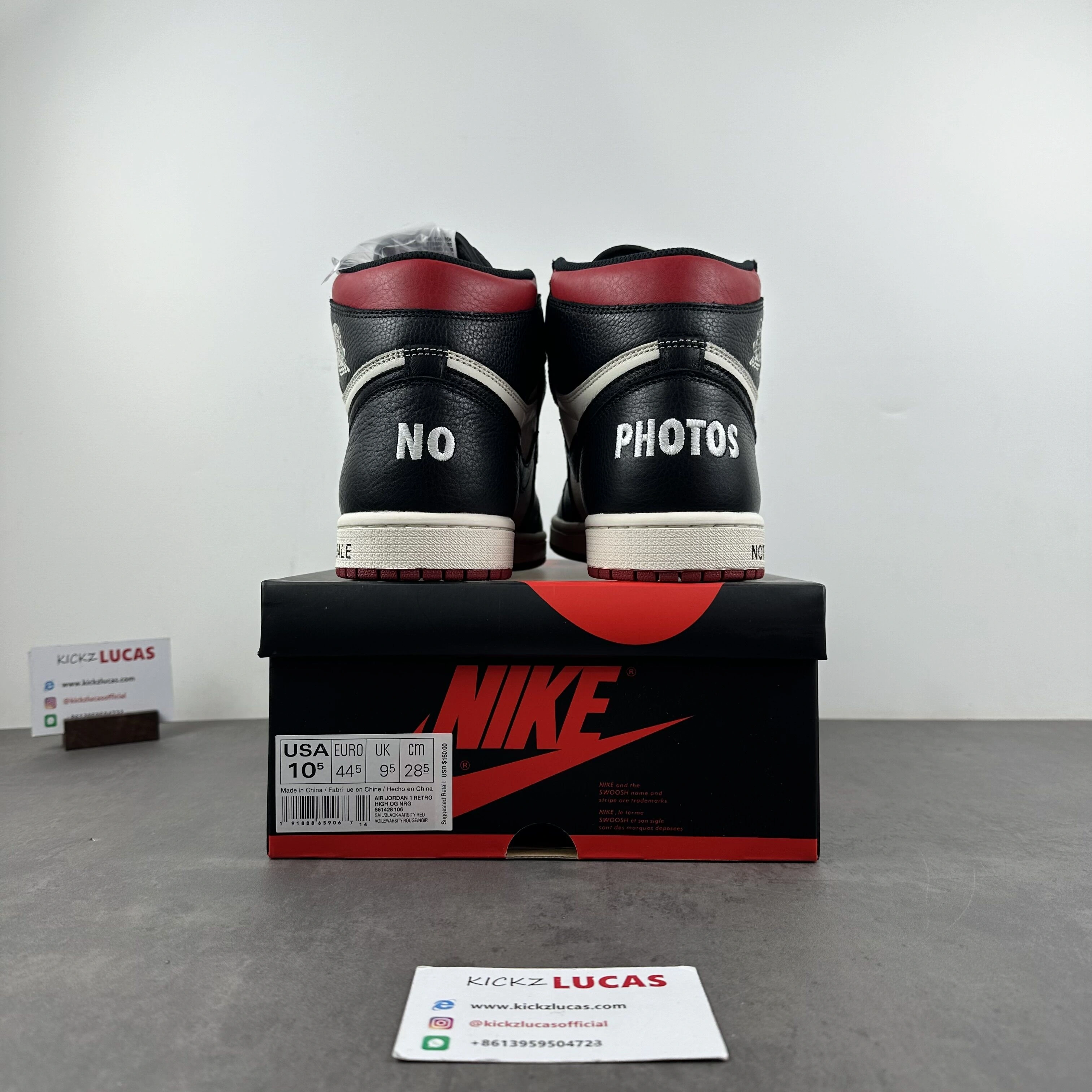 HighPerformance Air Jordan 1 Retro High Not for Resale Varsity Red 861428- 1672
