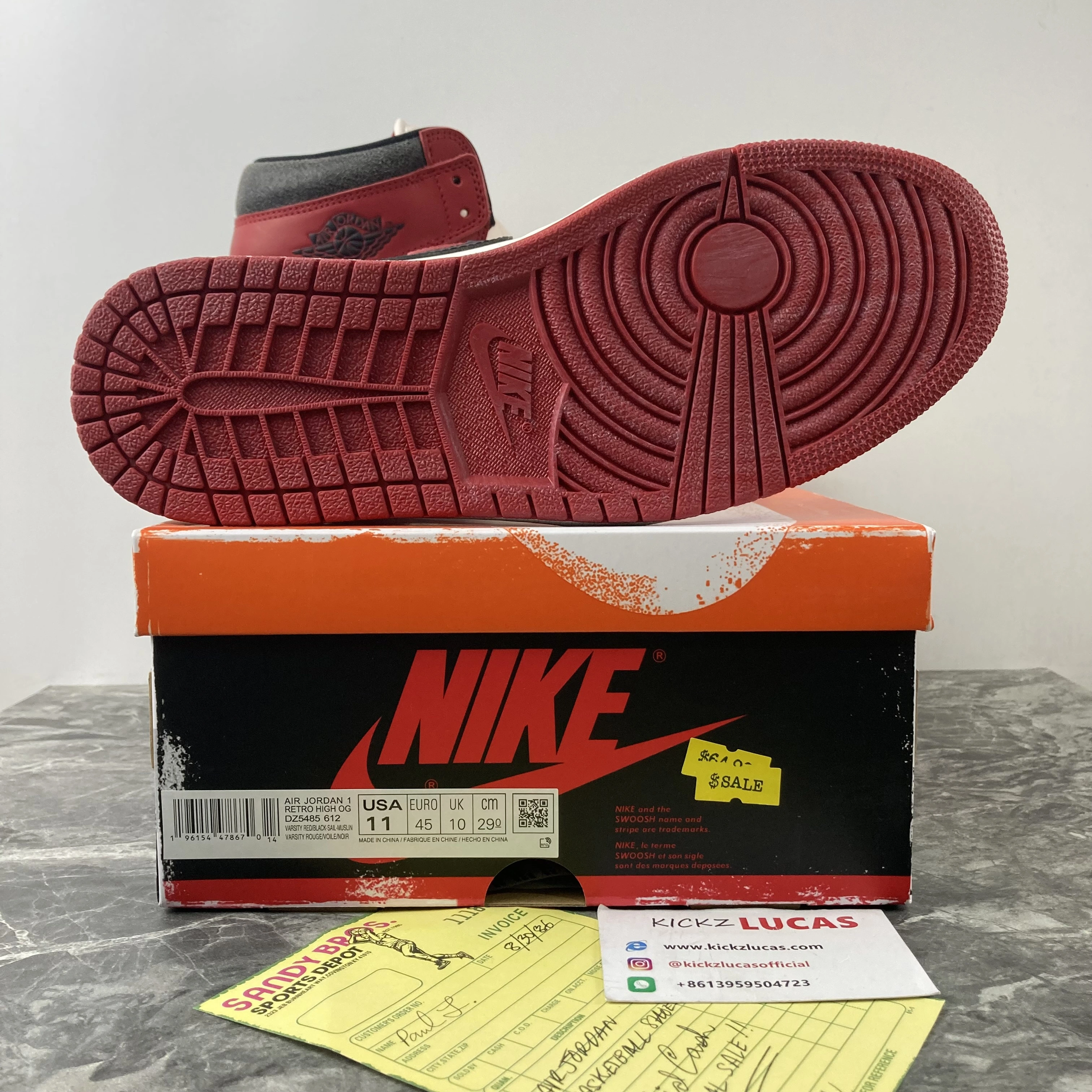Reliable Air Jordan 1 Retro High OG Chicago Lost and Found DZ5485- 1604