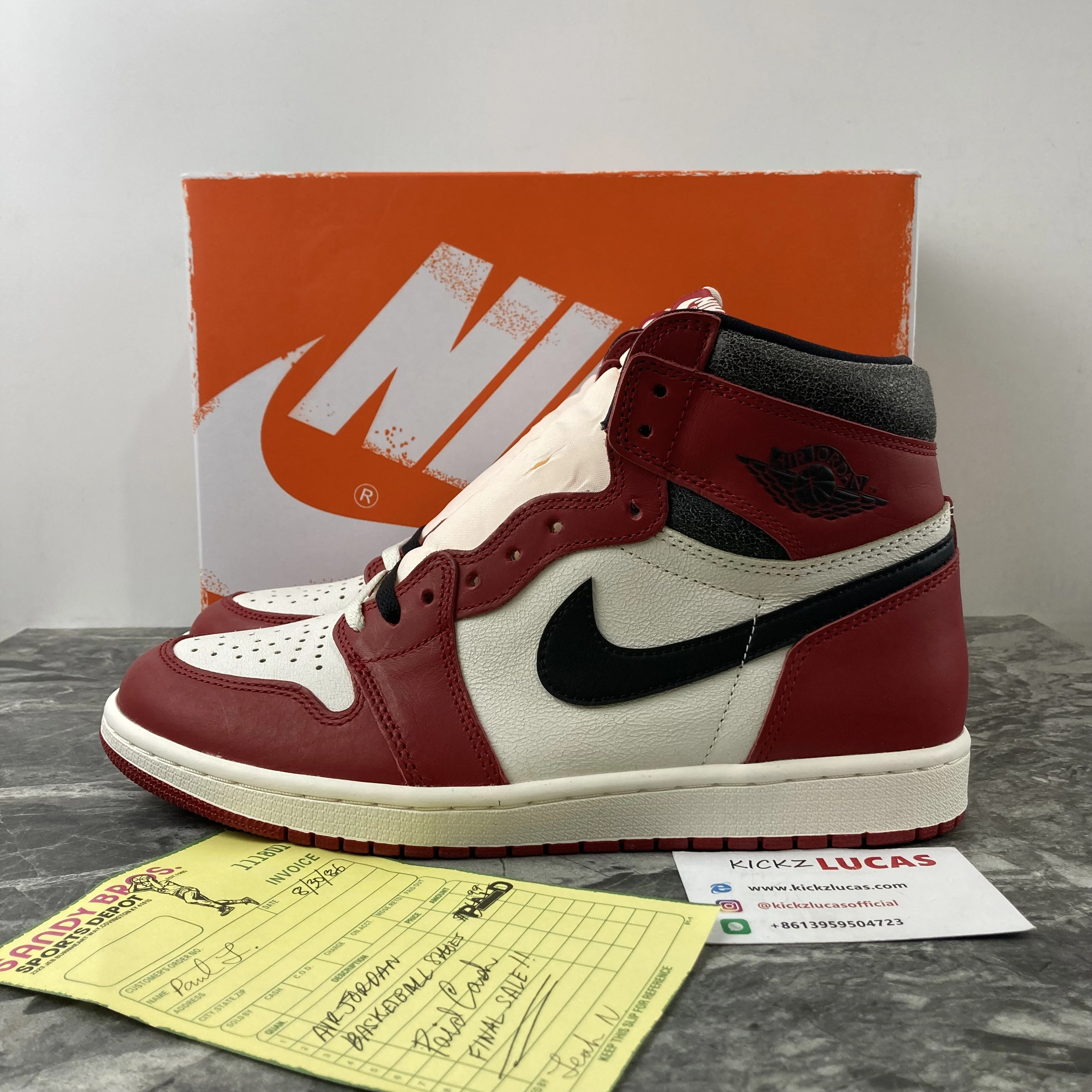 Reliable Air Jordan 1 Retro High OG Chicago Lost and Found DZ5485- 1604