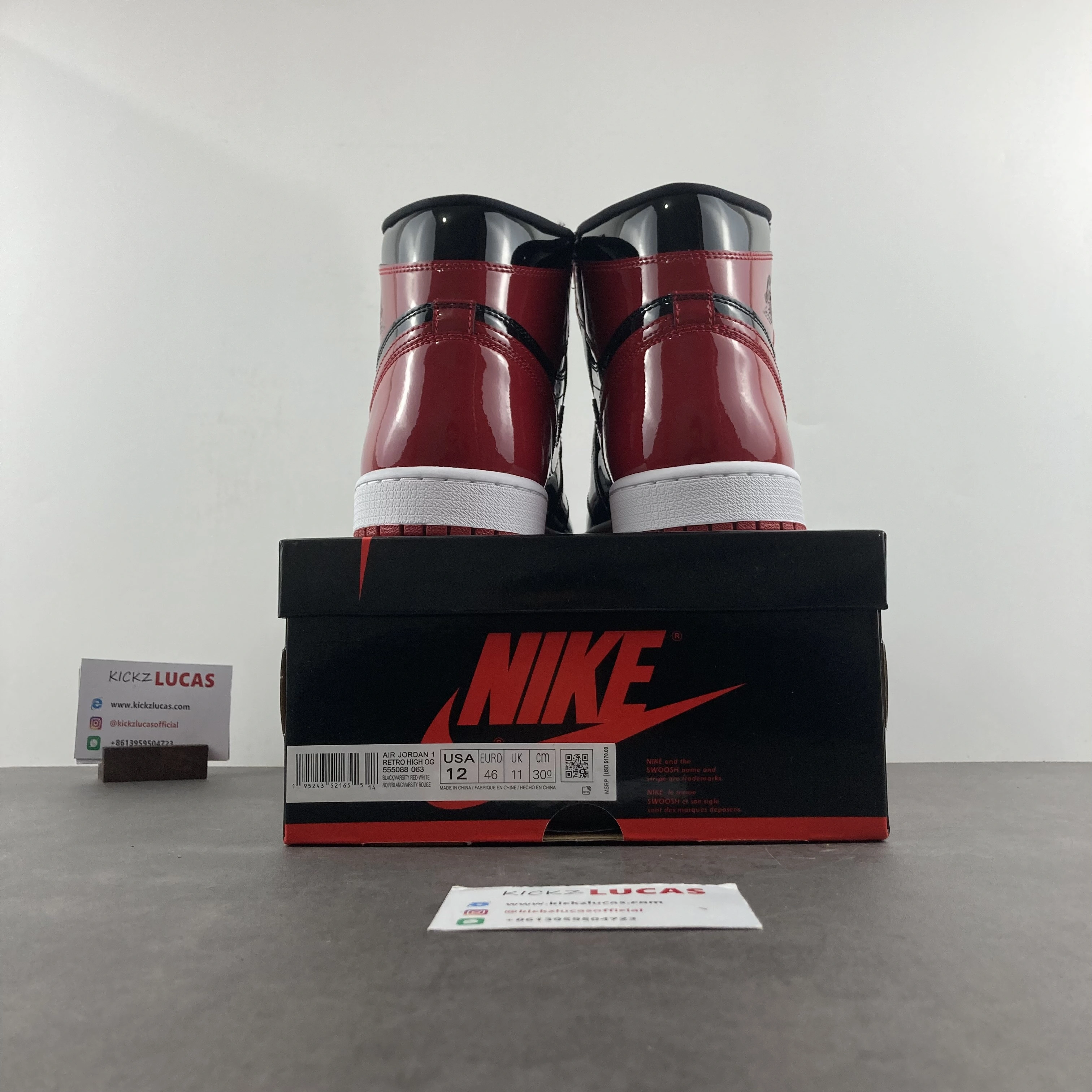 Air Jordan 1 Retro High OG Patent Bred 555088- GoodFit 1726