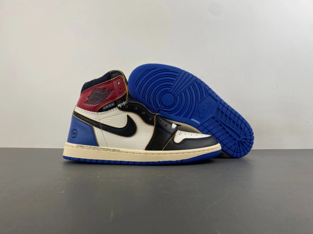 Air Jordan 1 Retro High OG SP Fragment x Union LA Varsity Red Sport Royal IO7847- OdorResistant 1319