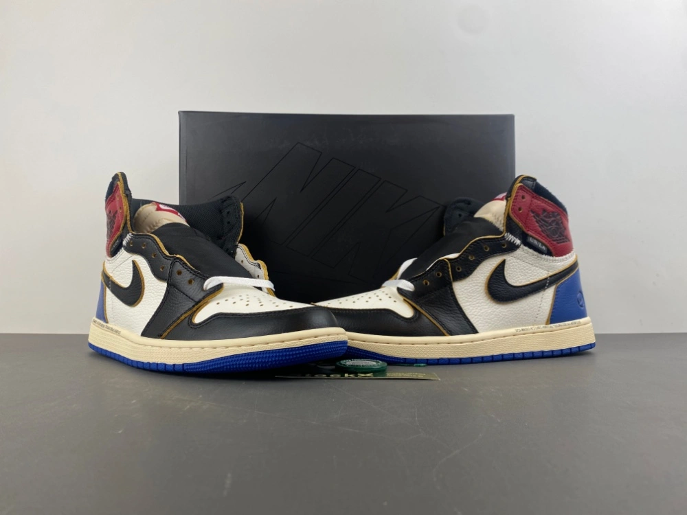 Air Jordan 1 Retro High OG SP Fragment x Union LA Varsity Red Sport Royal IO7847- OdorResistant 1319