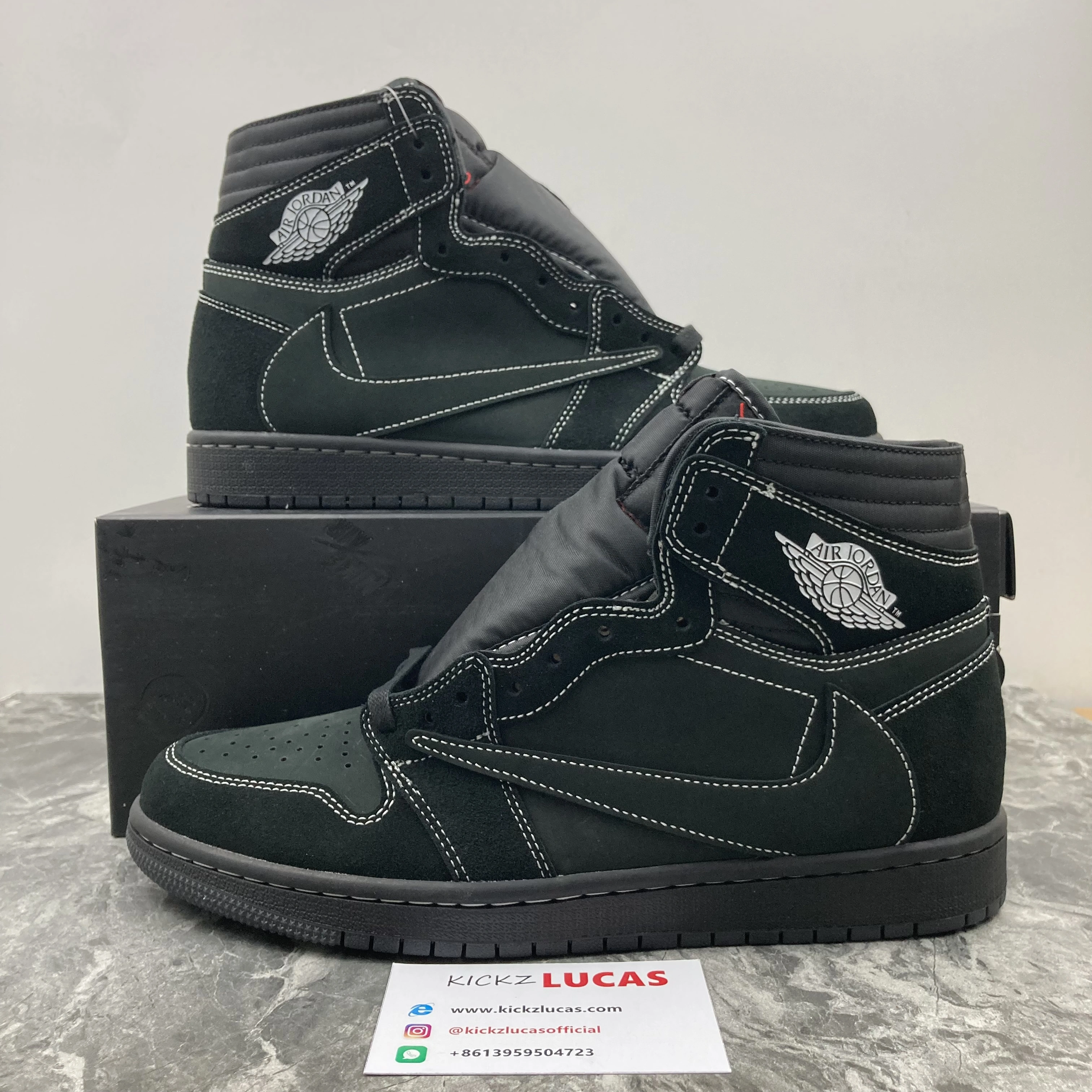 QuickDry Air Jordan 1 Retro High OG SP Travis Scott Black Phantom 1607