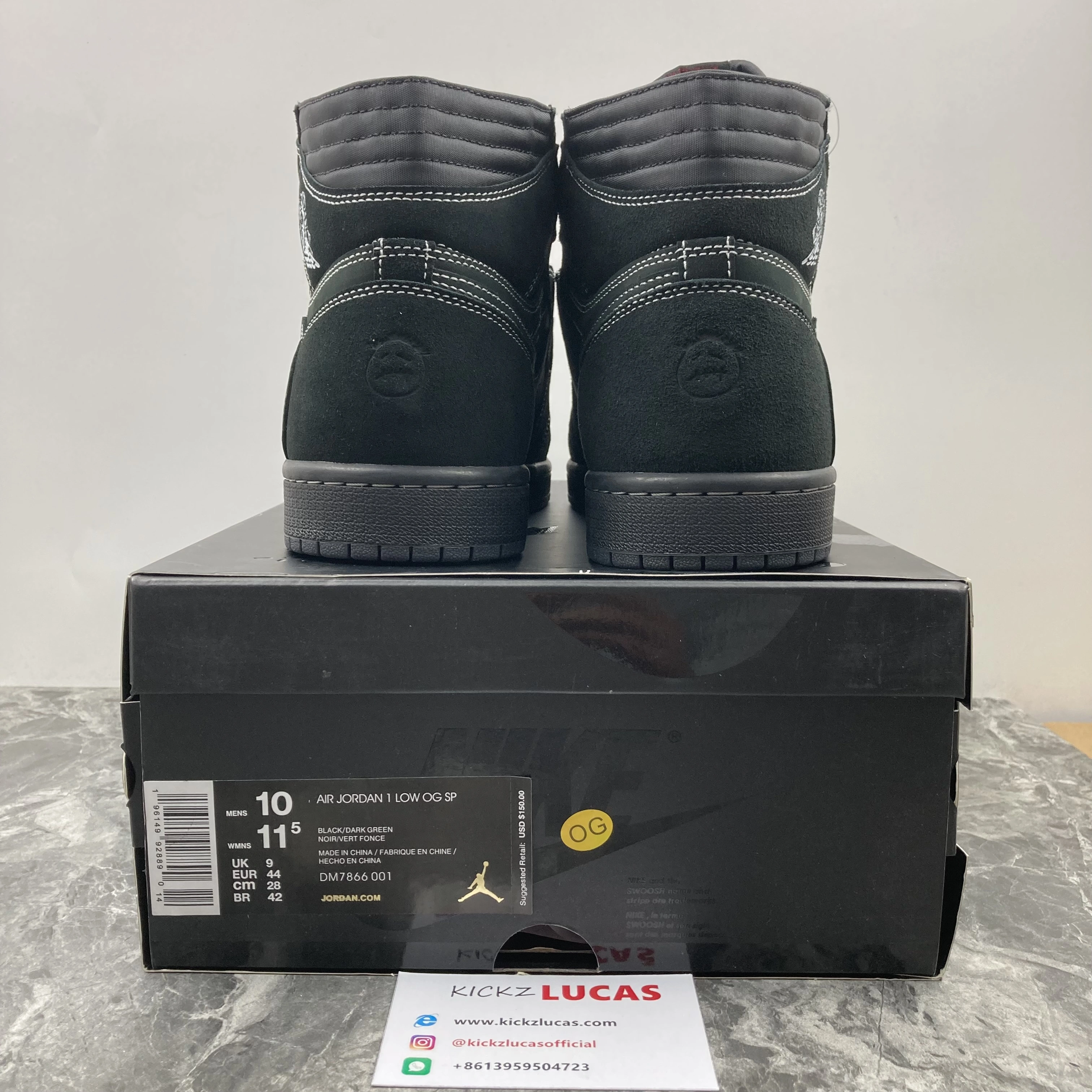 QuickDry Air Jordan 1 Retro High OG SP Travis Scott Black Phantom 1607
