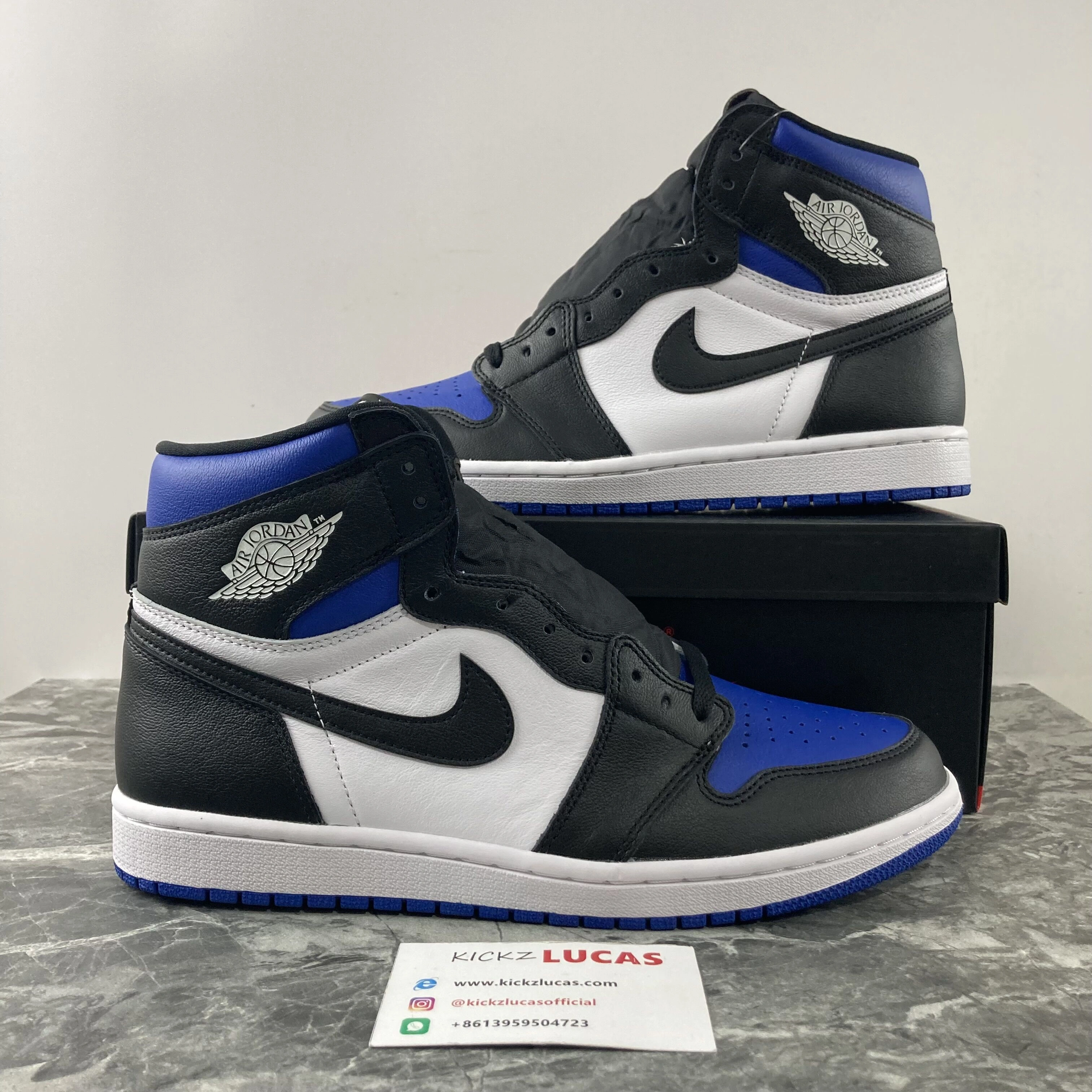 Bright Air Jordan 1 Retro High Royal Toe 555088- 1773