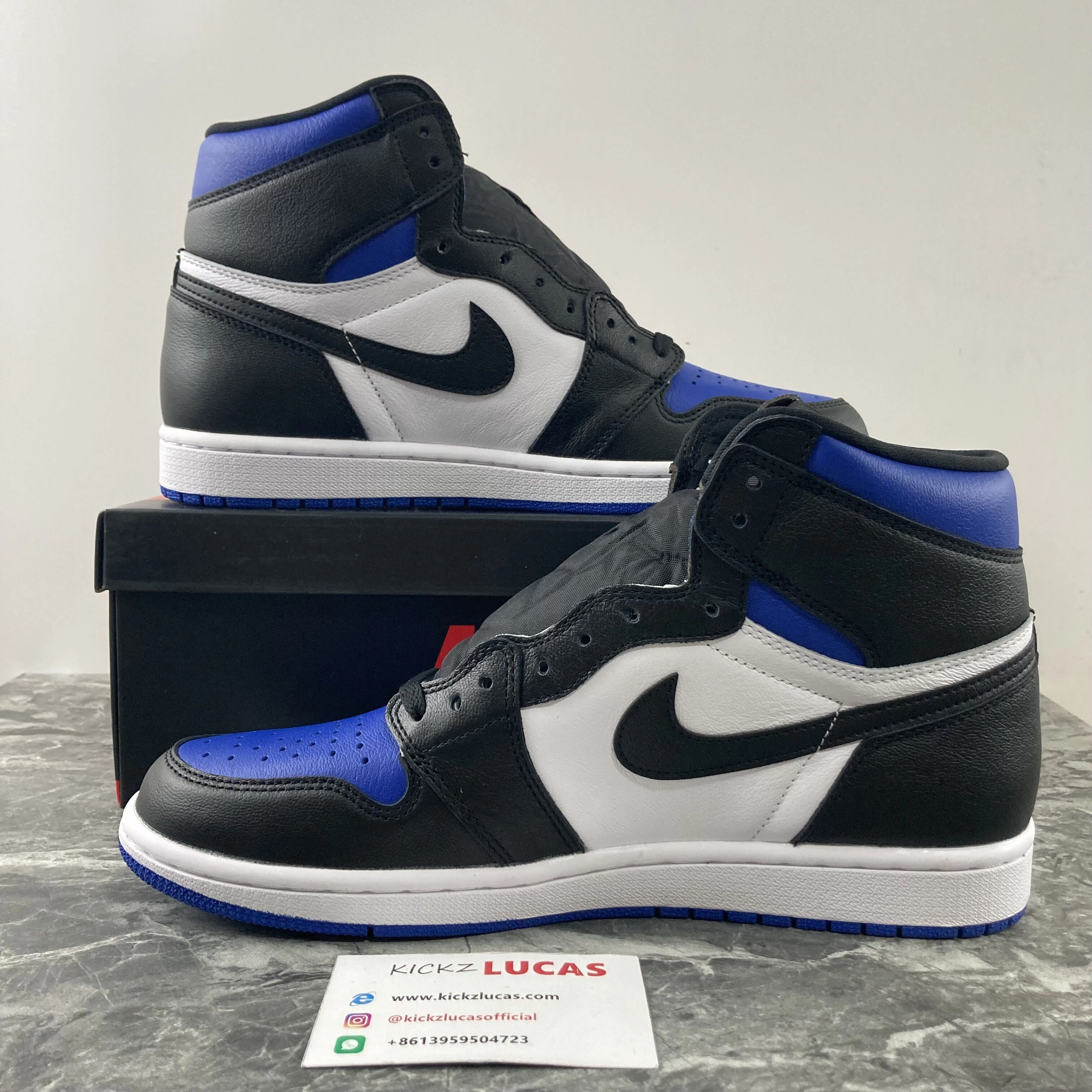 Bright Air Jordan 1 Retro High Royal Toe 555088- 1773