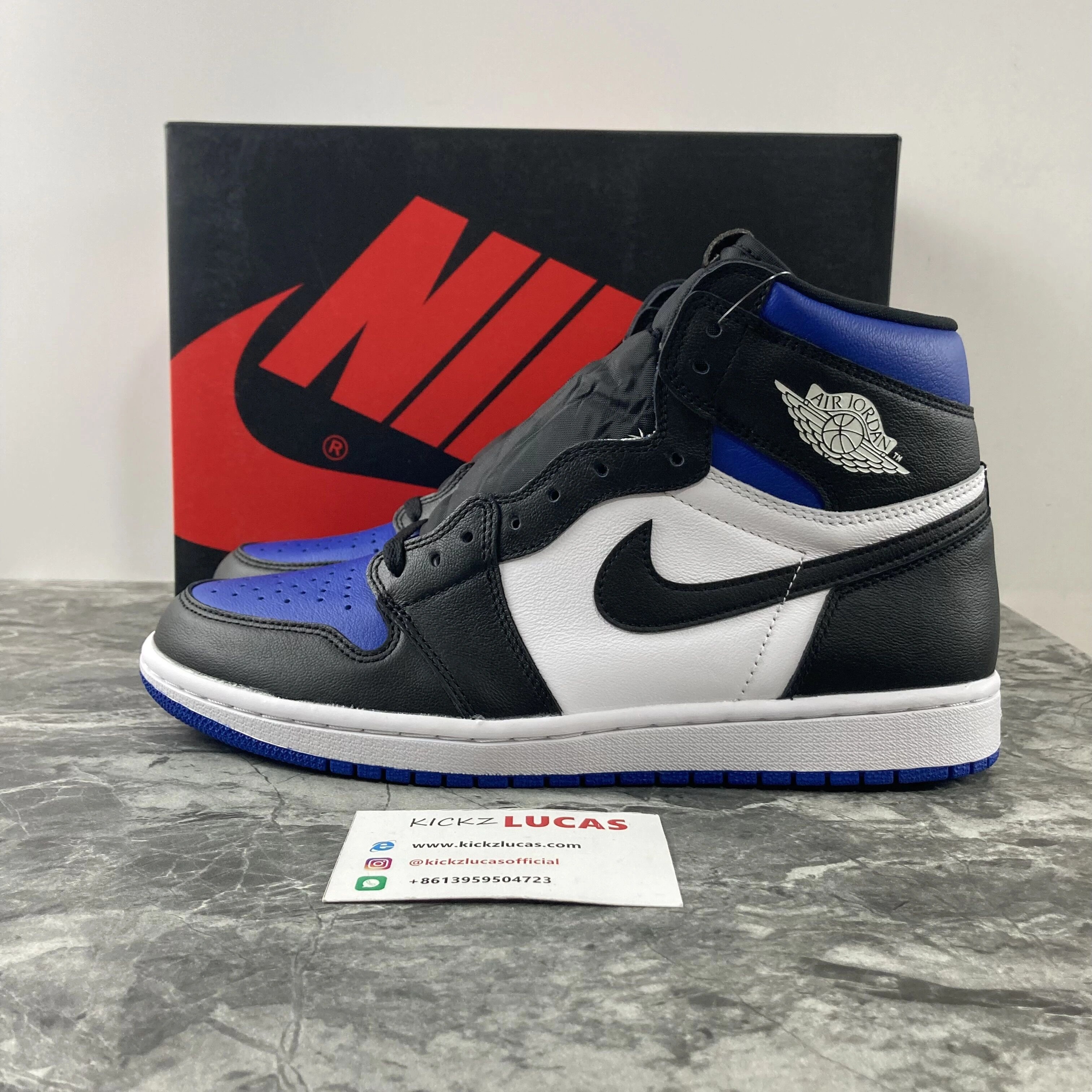 Bright Air Jordan 1 Retro High Royal Toe 555088- 1773
