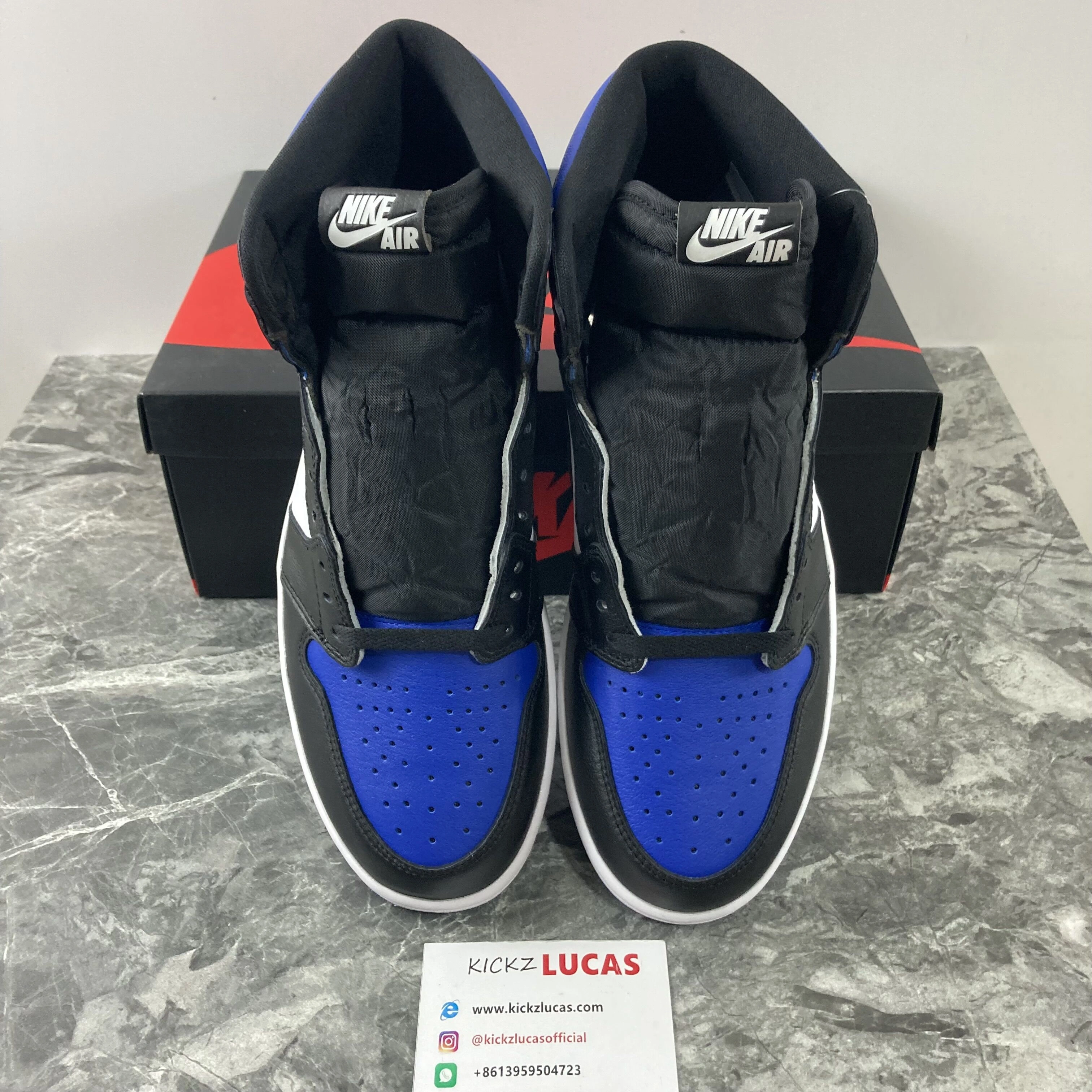 Bright Air Jordan 1 Retro High Royal Toe 555088- 1773