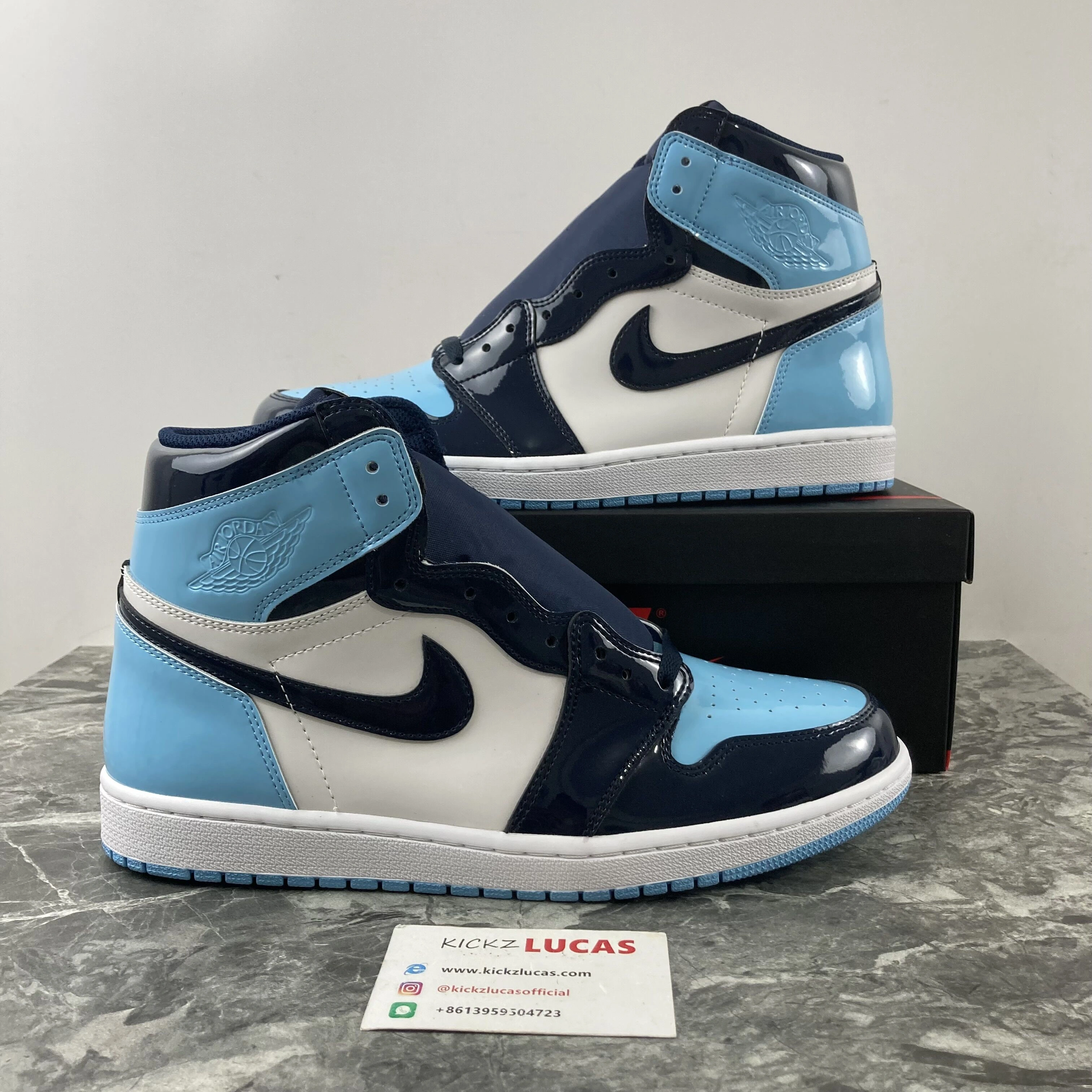 Breathable Air Jordan 1 Retro High UNC Patent CD0461- 1761