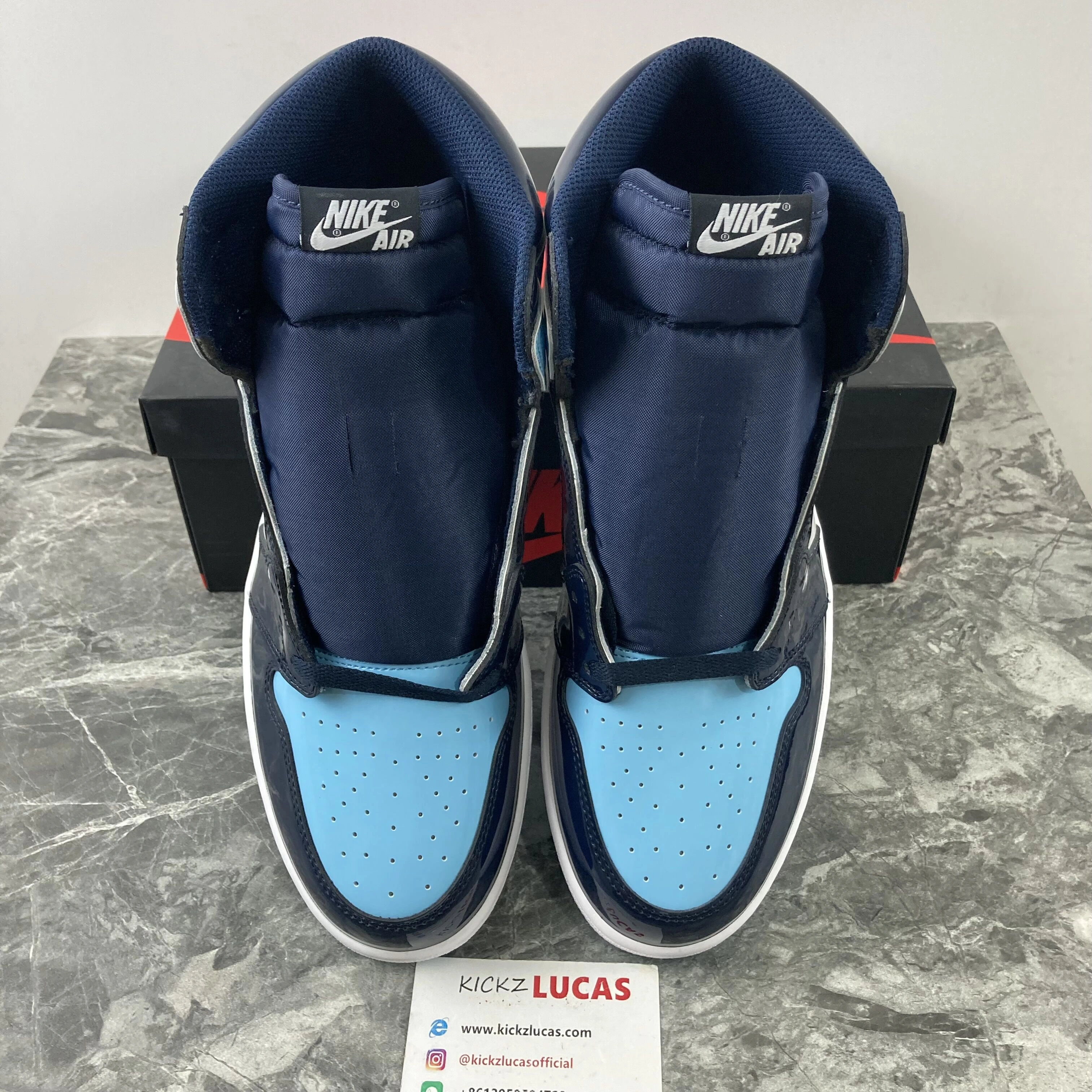 Breathable Air Jordan 1 Retro High UNC Patent CD0461- 1761