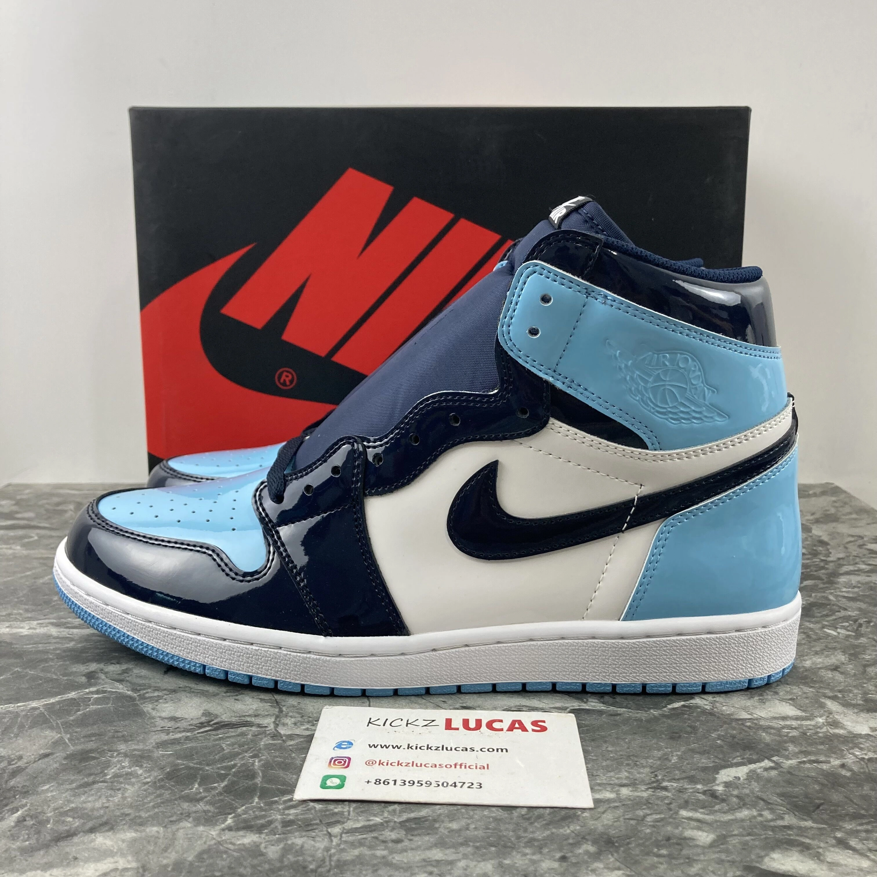 Breathable Air Jordan 1 Retro High UNC Patent CD0461- 1761