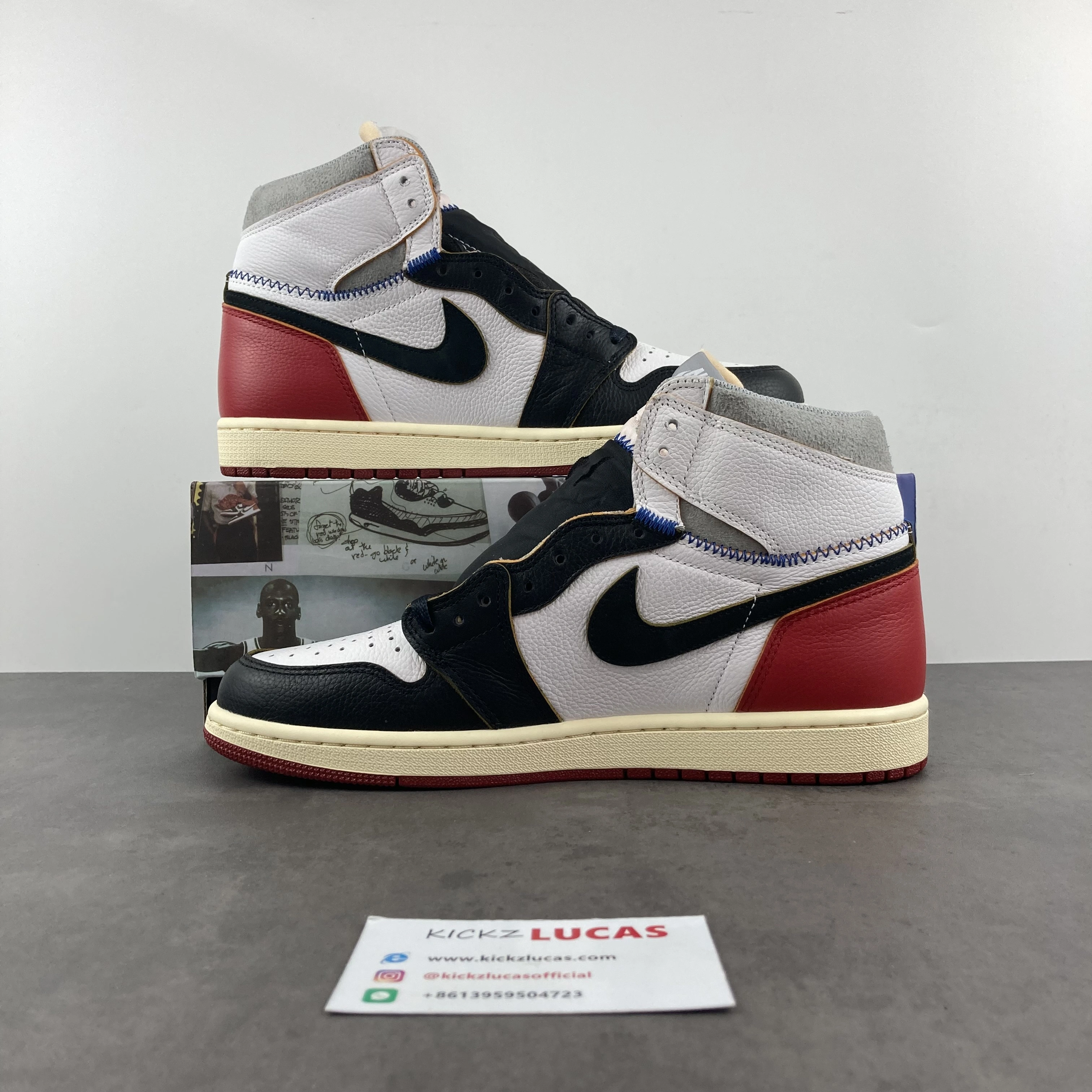 Air Jordan 1 Retro High Union Los Angeles Black Toe BV1300- Popular 1784