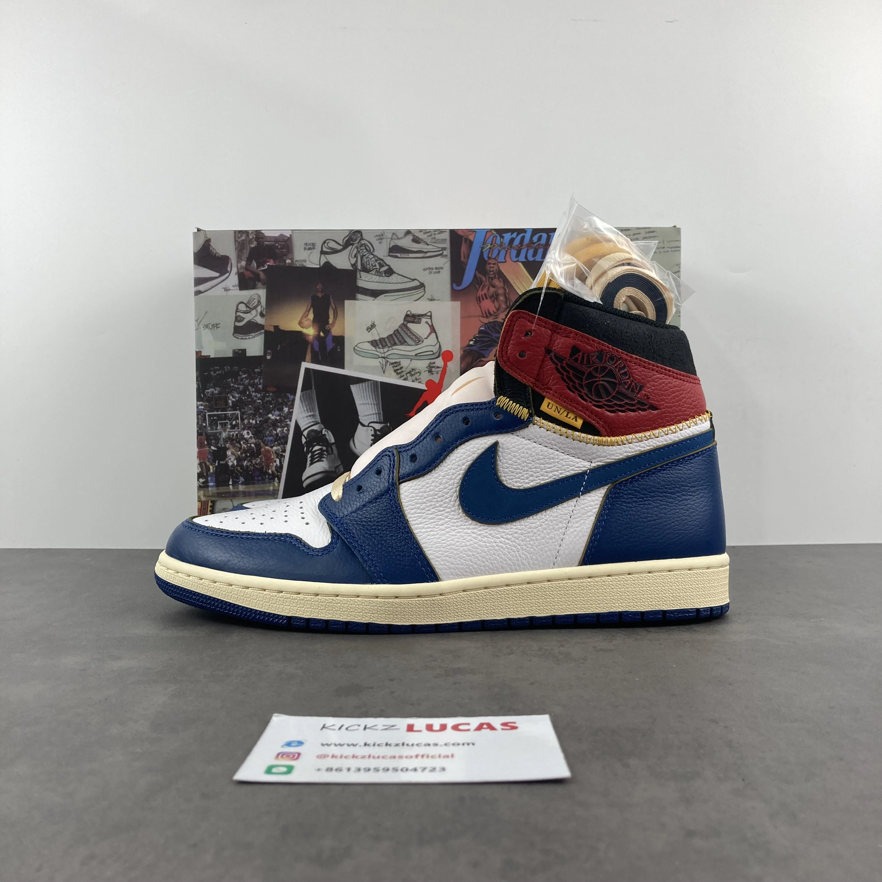 Air Jordan 1 Retro High Union Los Angeles Blue Toe BV1300- Unique 1787