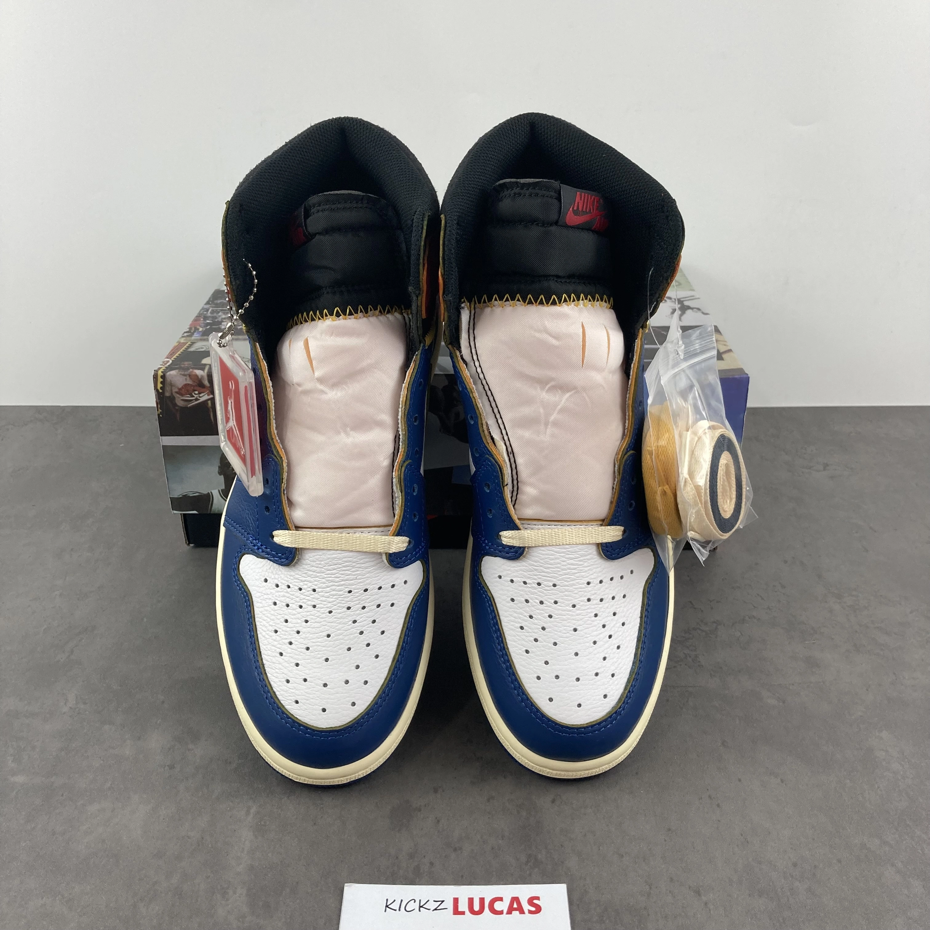 Air Jordan 1 Retro High Union Los Angeles Blue Toe BV1300- Unique 1787