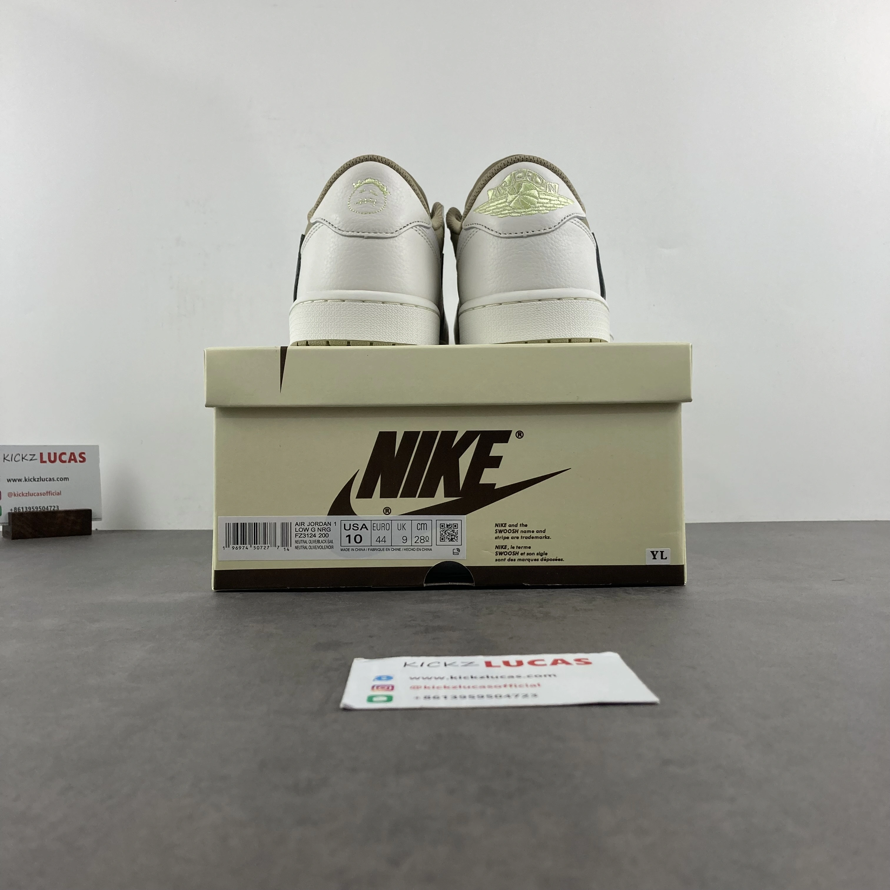 Air Jordan 1 Retro Low Golf Travis Scott Neutral Olive FZ3124- Lightweight 1513