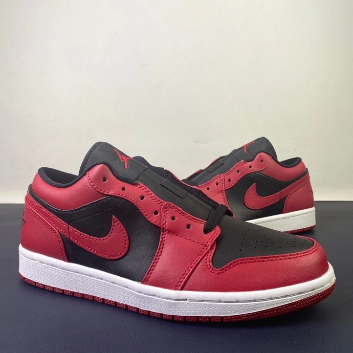 Lightweight Air Jordan 1 Retro Low Gym Red Black White 553558- 1728