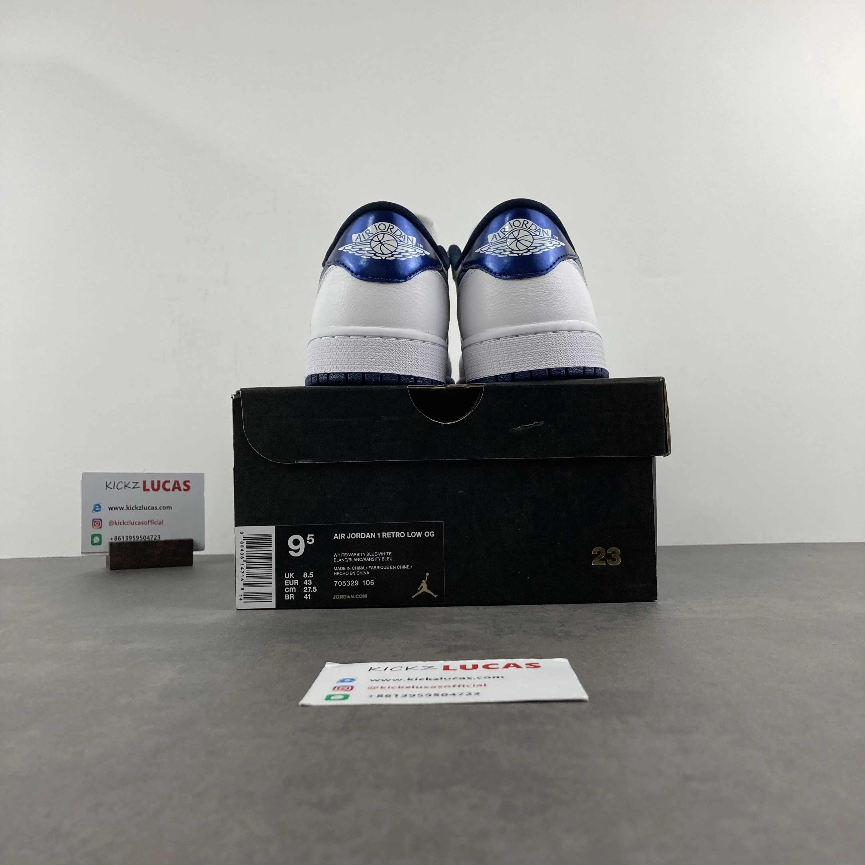 Air Jordan 1 Retro Low Metallic Blue 705329- Breathable 1521