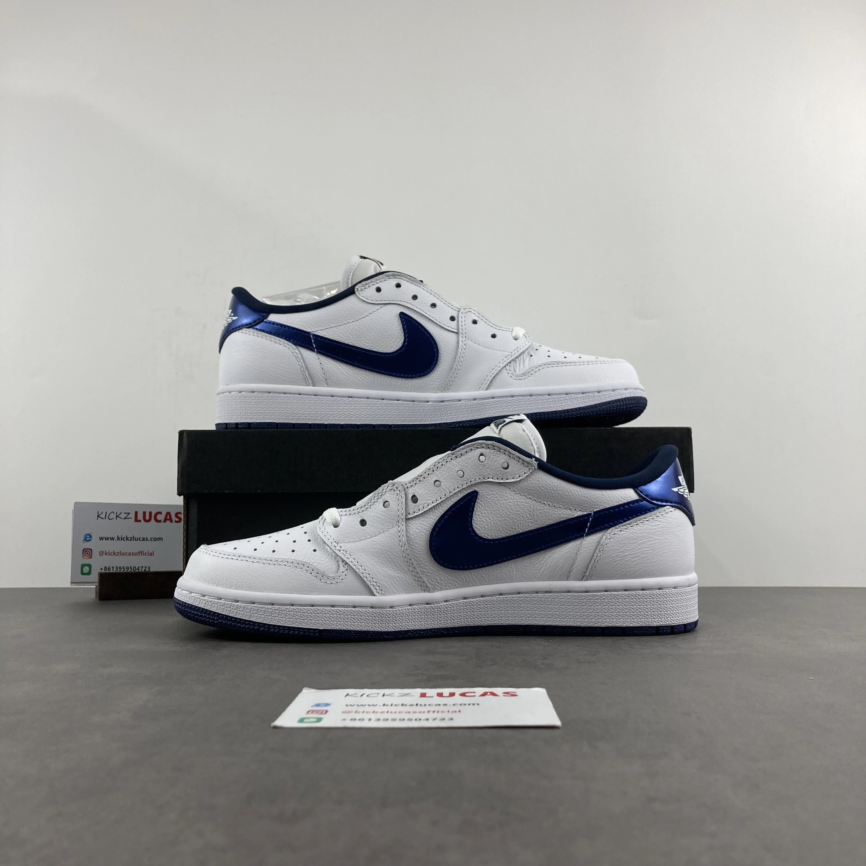 Air Jordan 1 Retro Low Metallic Blue 705329- Breathable 1521
