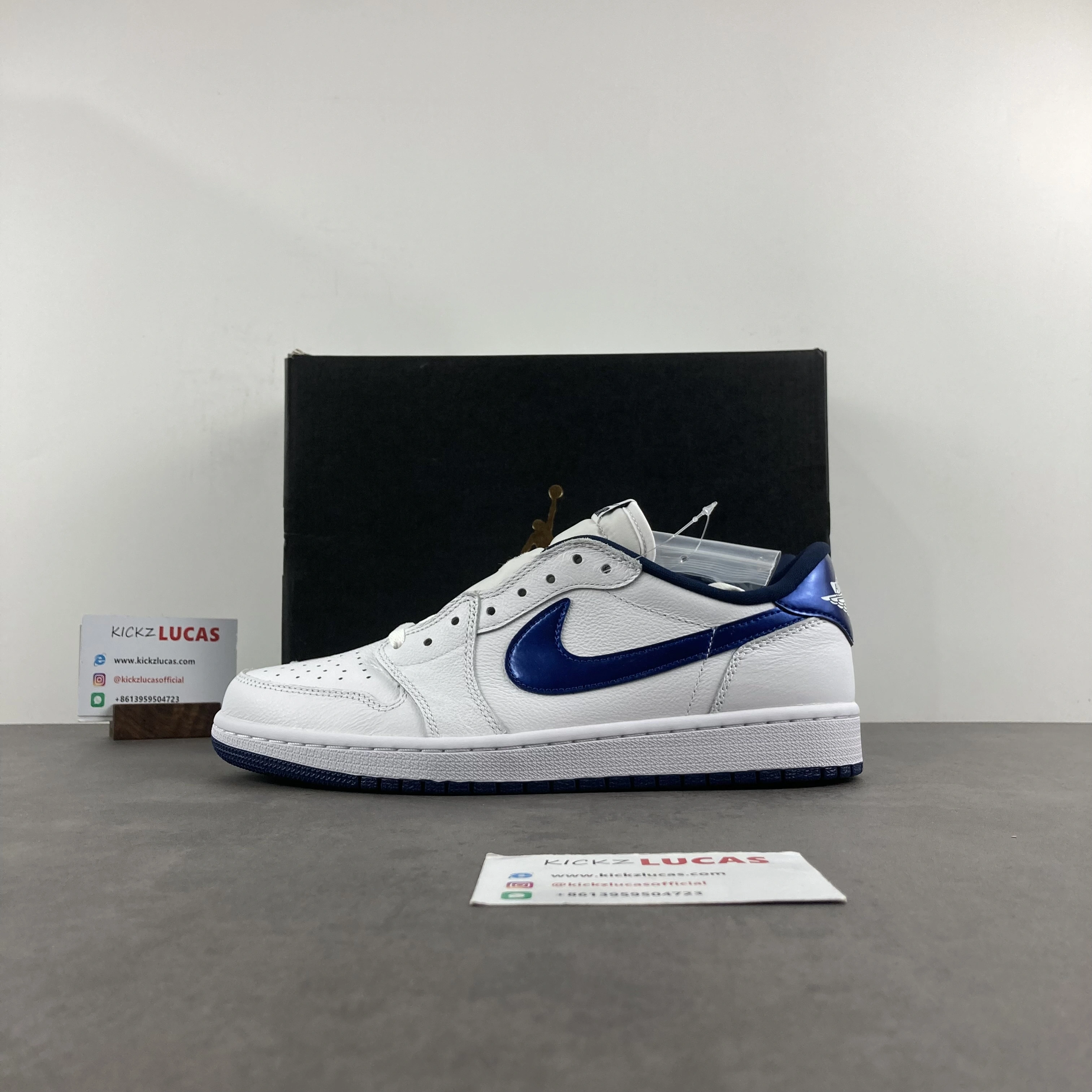 Air Jordan 1 Retro Low Metallic Blue 705329- Breathable 1521