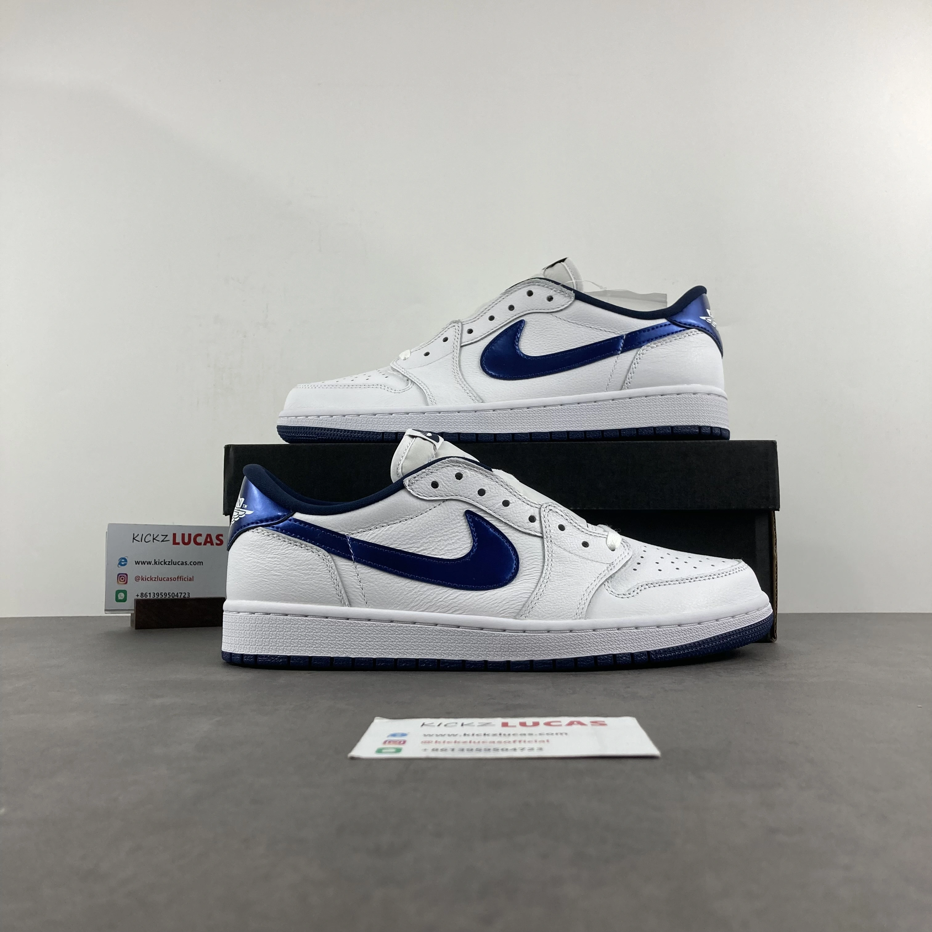 Air Jordan 1 Retro Low Metallic Blue 705329- Breathable 1521