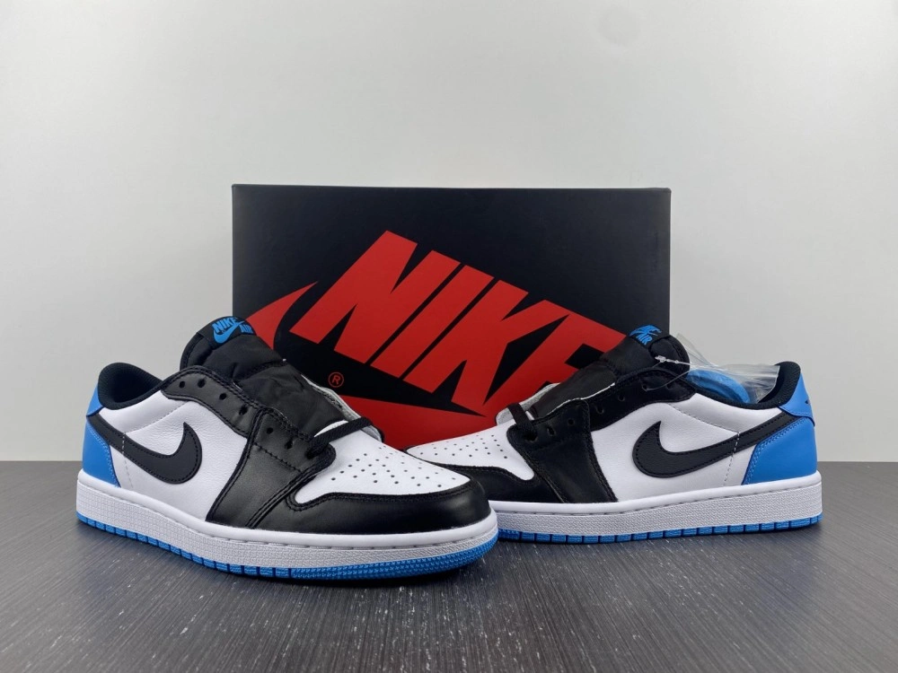 Sustainable Air Jordan 1 Retro Low OG Black Dark Powder Blue CZ0790- 1660