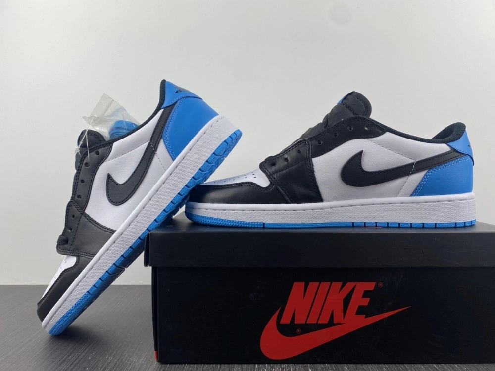 Sustainable Air Jordan 1 Retro Low OG Black Dark Powder Blue CZ0790- 1660