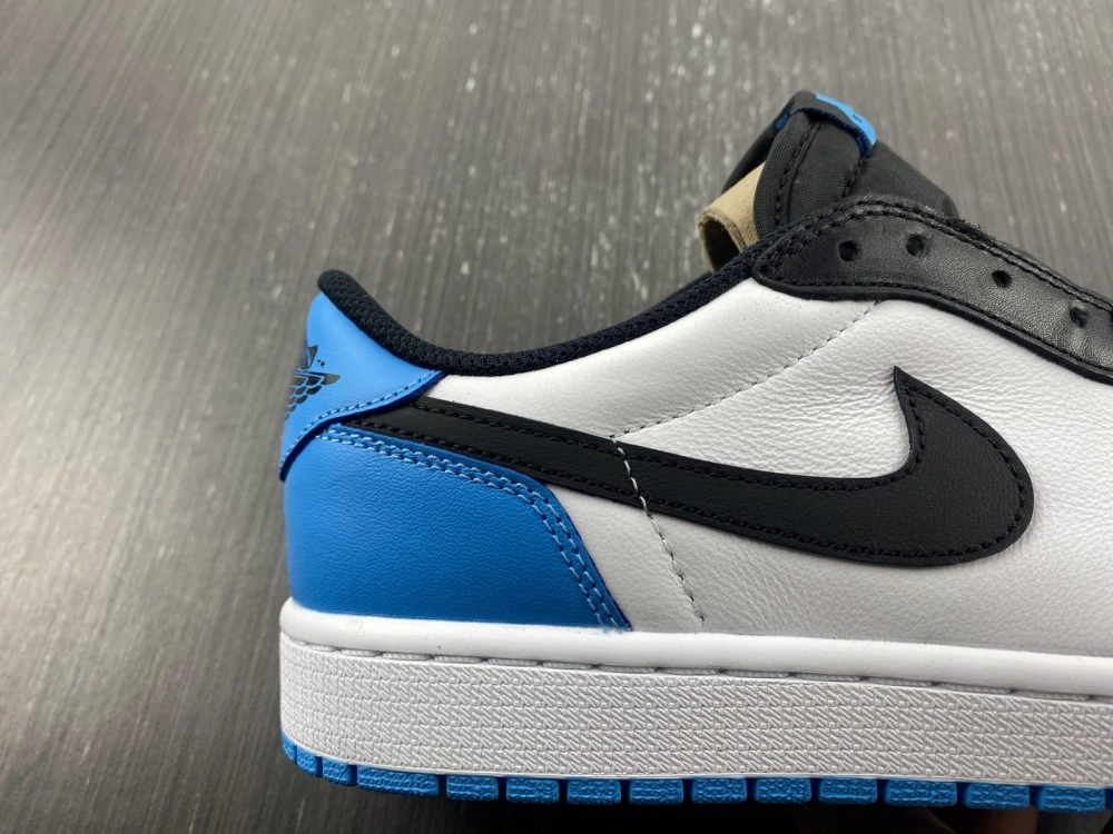 Sustainable Air Jordan 1 Retro Low OG Black Dark Powder Blue CZ0790- 1660