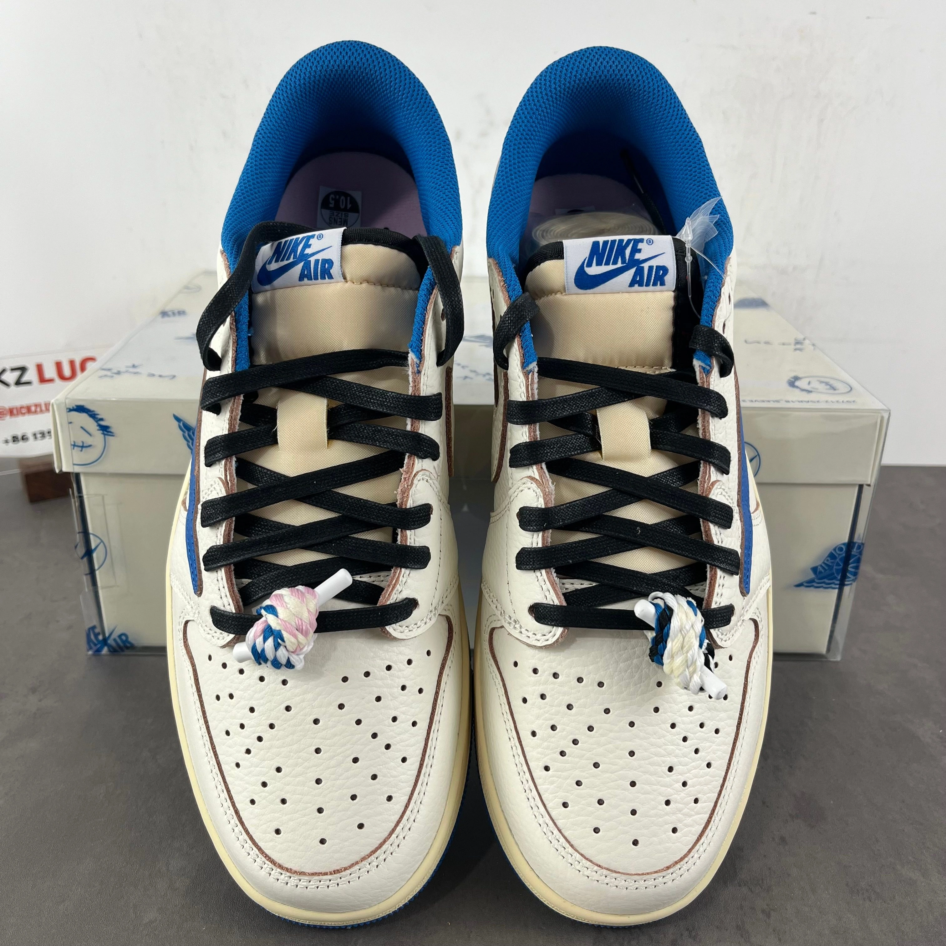 AllSeason Air Jordan 1 Retro Low OG SP Fragment x Travis Scott Sail Military Blue DM7866- 1609