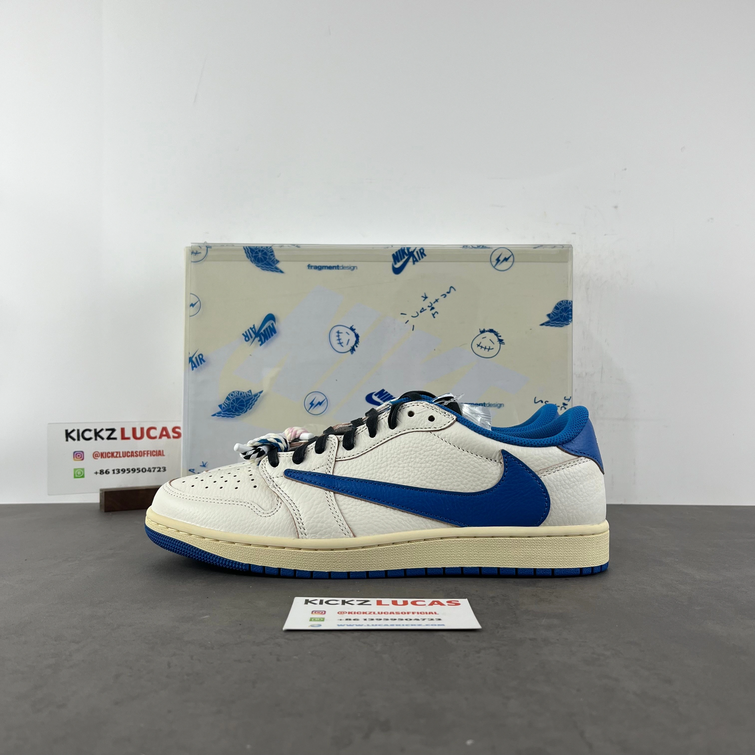 AllSeason Air Jordan 1 Retro Low OG SP Fragment x Travis Scott Sail Military Blue DM7866- 1609