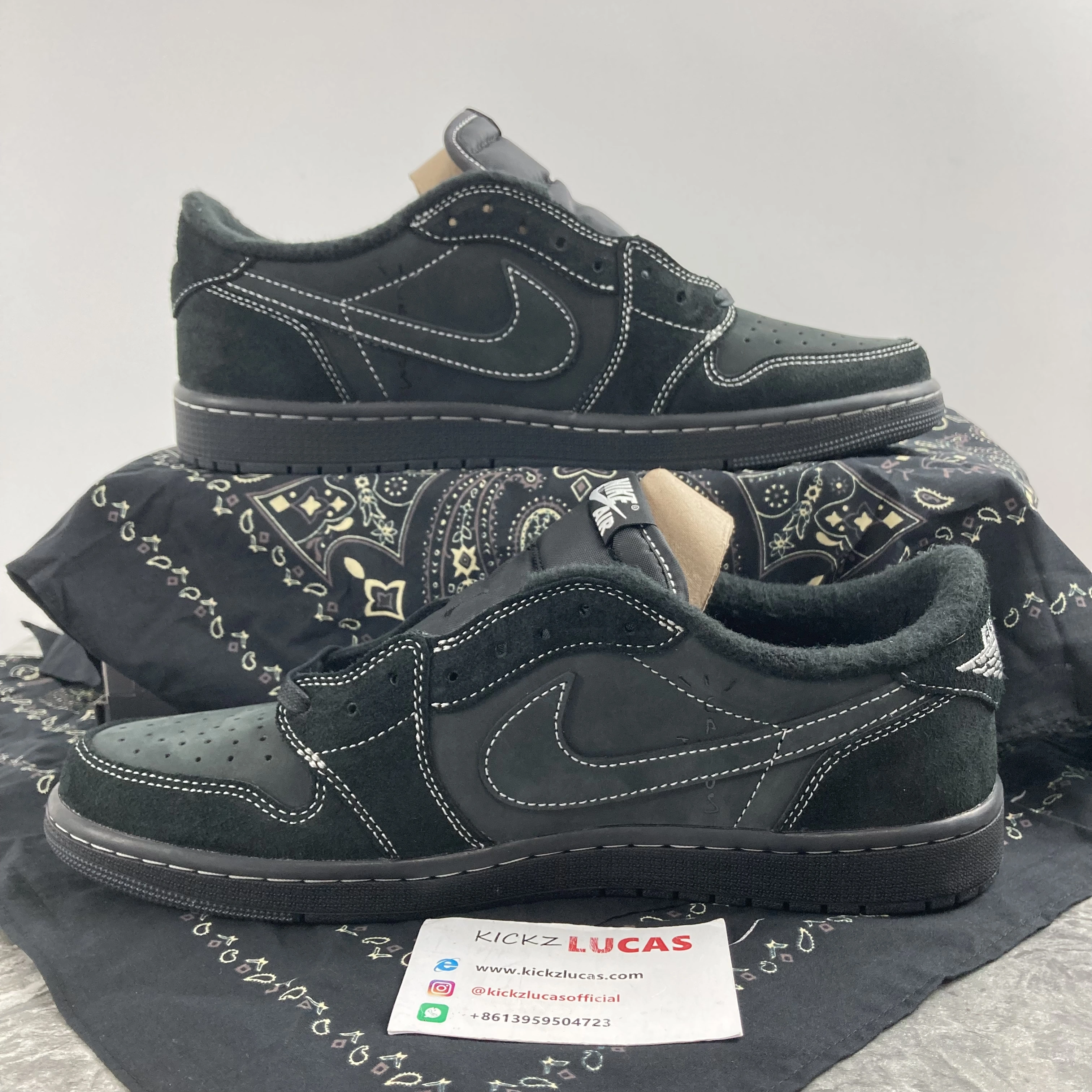 Air Jordan 1 Retro Low OG SP Travis Scott Black Phantom DM7866- Timeless 1608