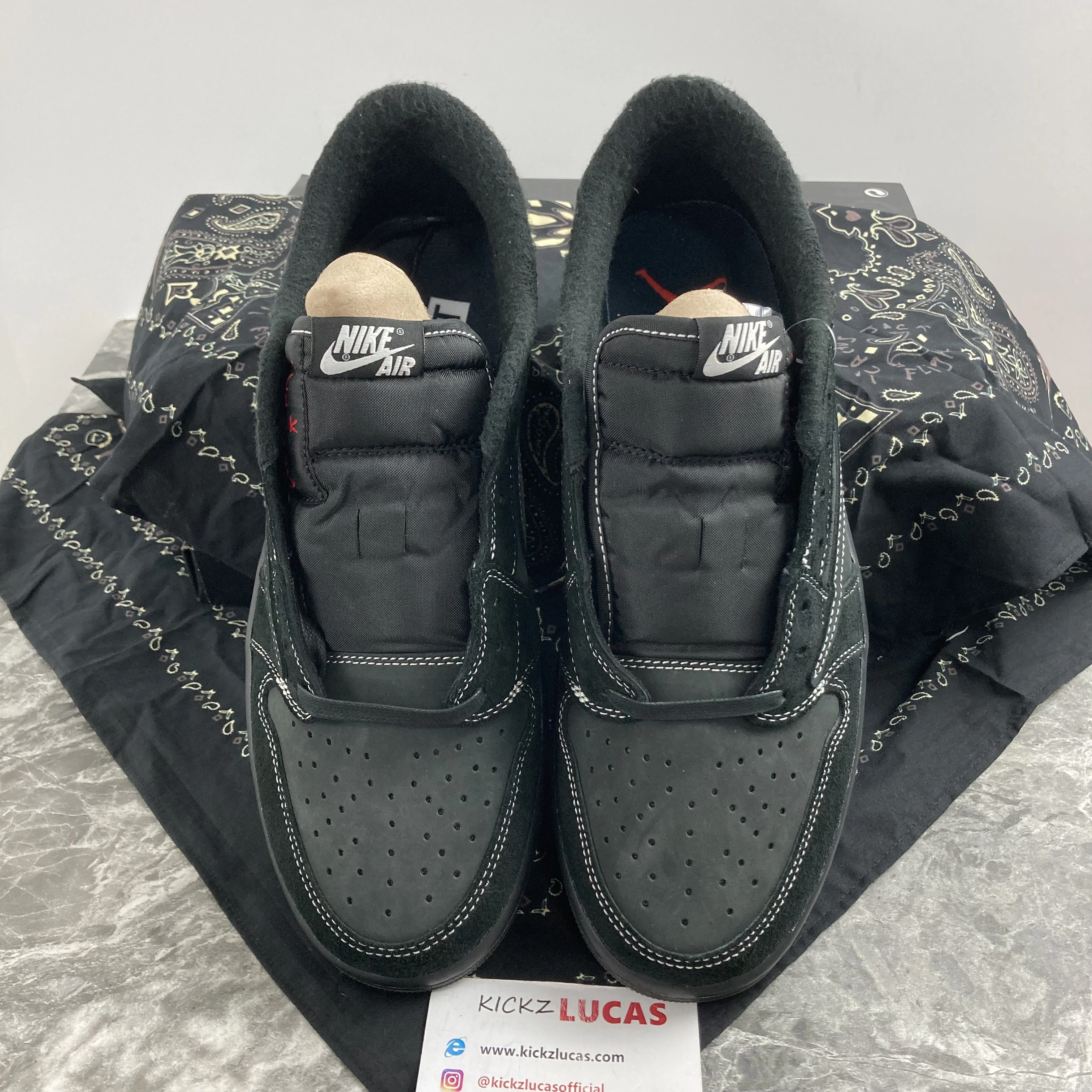 Air Jordan 1 Retro Low OG SP Travis Scott Black Phantom DM7866- Timeless 1608