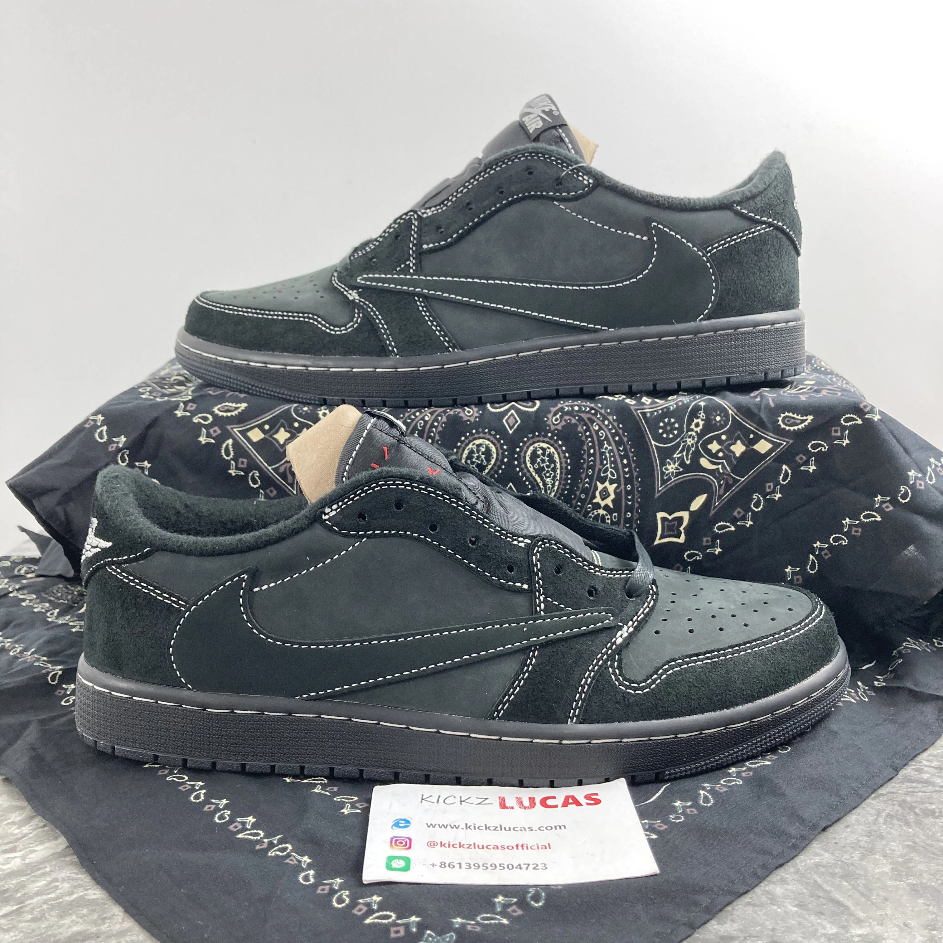 Air Jordan 1 Retro Low OG SP Travis Scott Black Phantom DM7866- Timeless 1608
