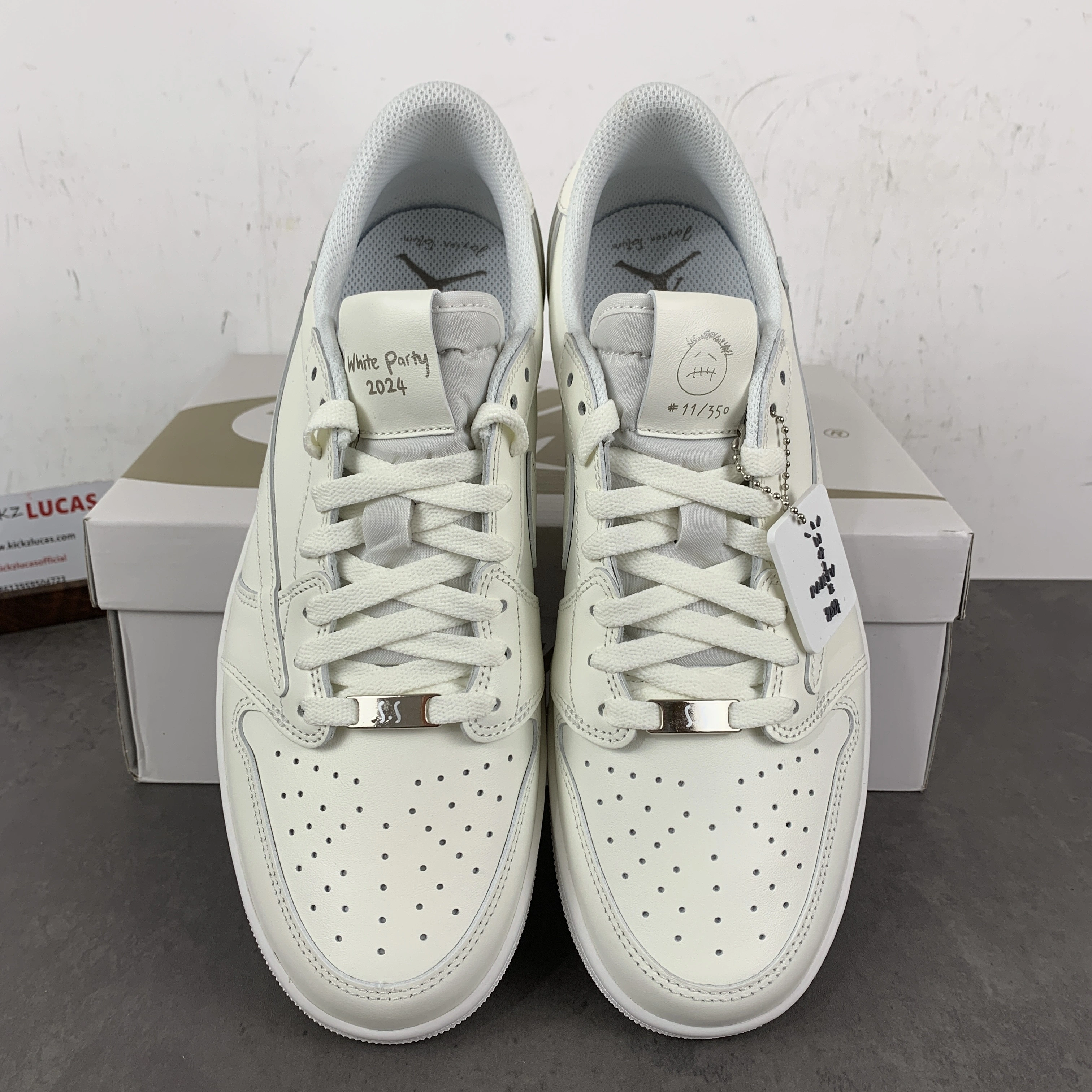 Effortless Air Jordan 1 Retro Low OG SP Travis Scott Michael Rubin White Party TD1228- 1376