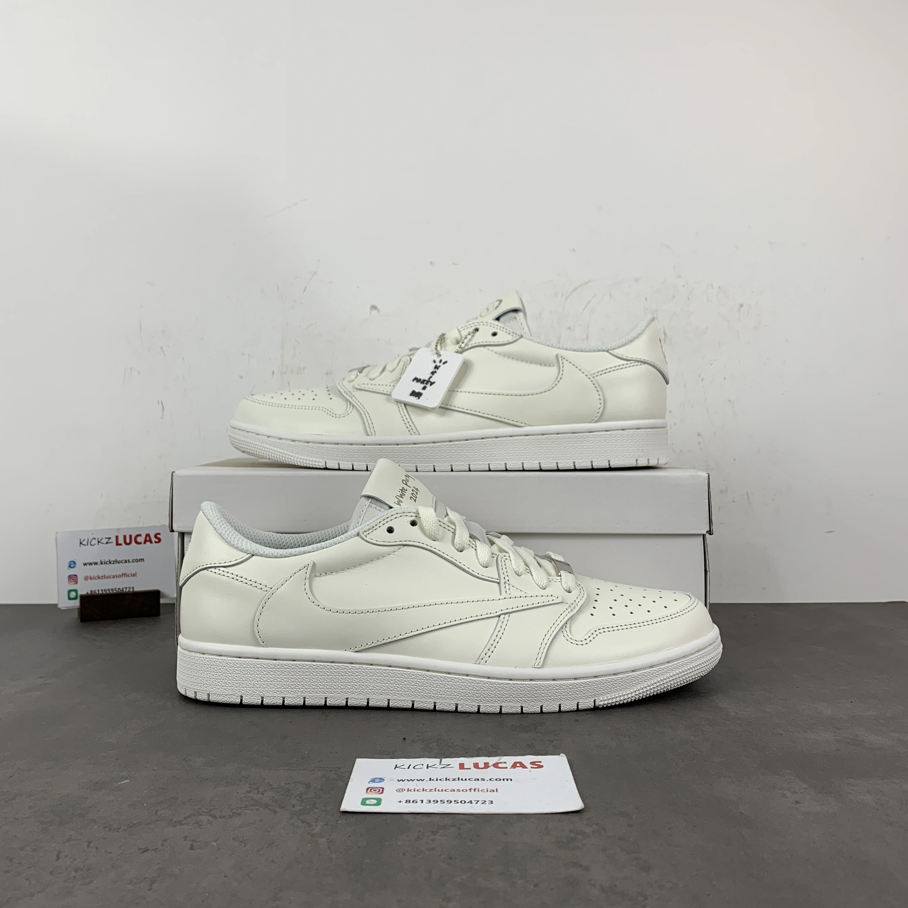 Effortless Air Jordan 1 Retro Low OG SP Travis Scott Michael Rubin White Party TD1228- 1376