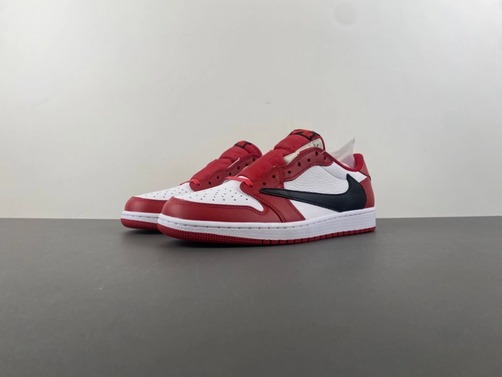 Sleek Air Jordan 1 Retro Low OG SP Travis Scott Red White DM7866- 1327