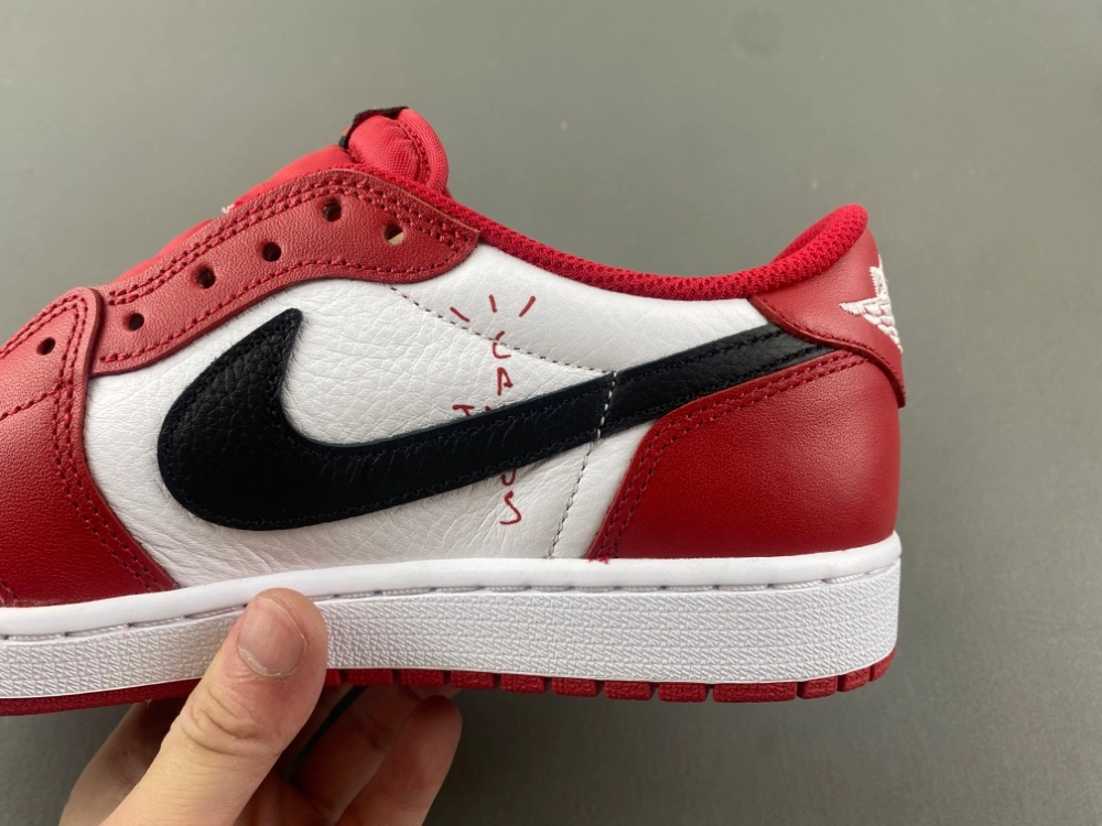 Sleek Air Jordan 1 Retro Low OG SP Travis Scott Red White DM7866- 1327
