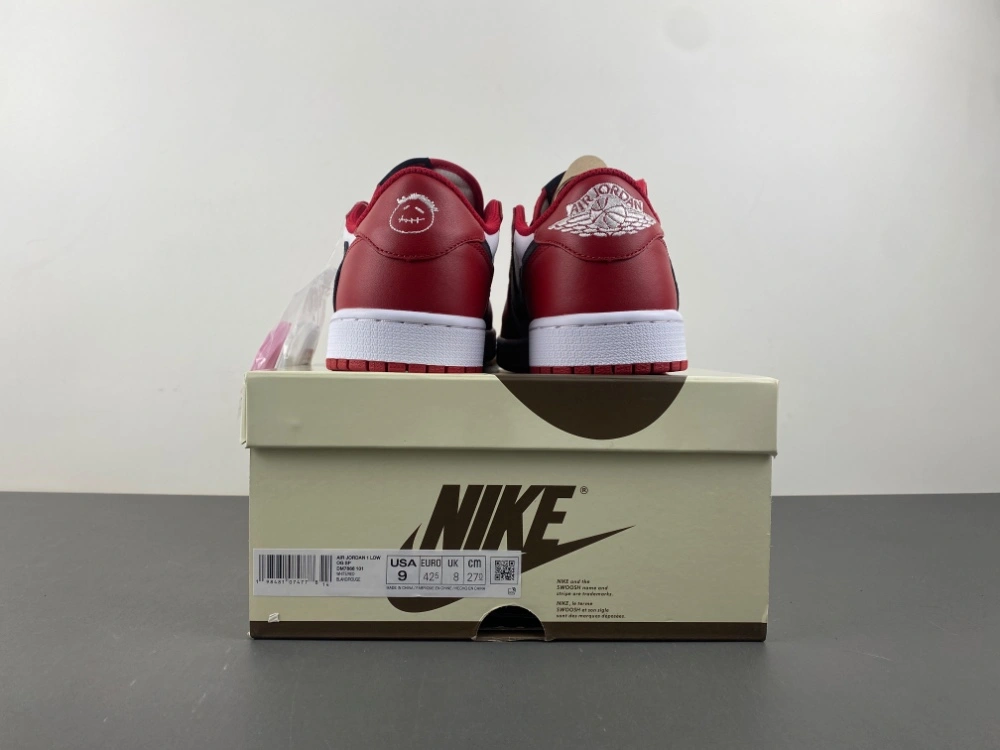 Sleek Air Jordan 1 Retro Low OG SP Travis Scott Red White DM7866- 1327