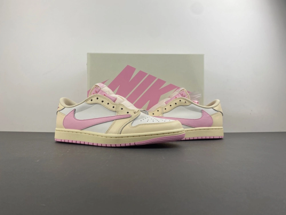 Air Jordan 1 Retro Low OG SP Travis Scott Shy Pink IQ7604- Popular 1320