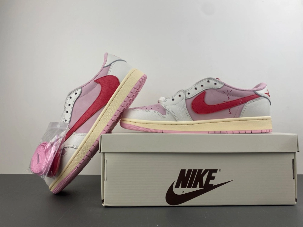 Durable Air Jordan 1 Retro Low OG SP Travis Scott Shy Pink IQ7604- 1323