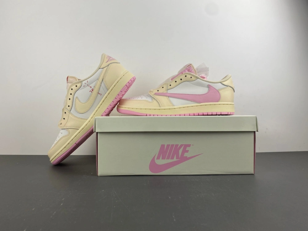 Air Jordan 1 Retro Low OG SP Travis Scott Shy Pink IQ7604- Popular 1320