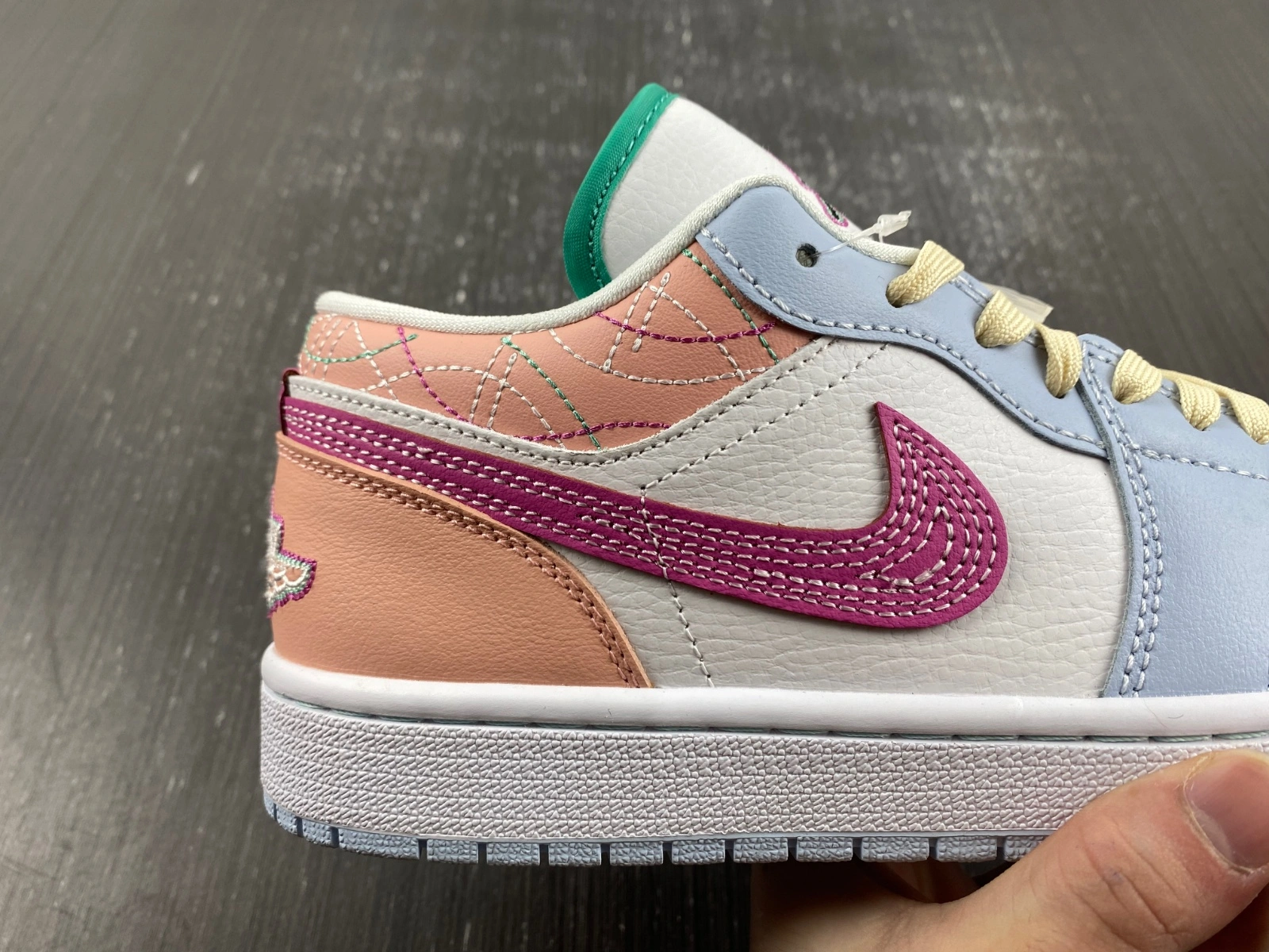 Colorful Air Jordan 1 Retro Low Sashiko Multi-Color FV3622- 1468