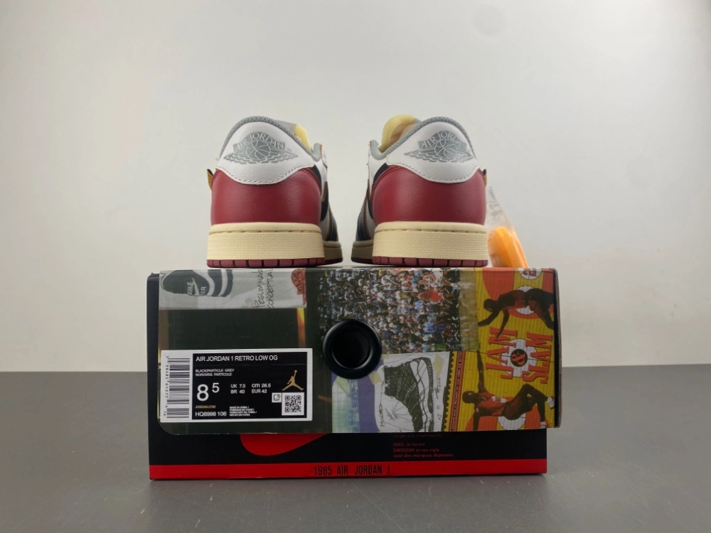 Air Jordan 1 Retro Low Union Los Angeles Black Toe SmoothTexture 1321