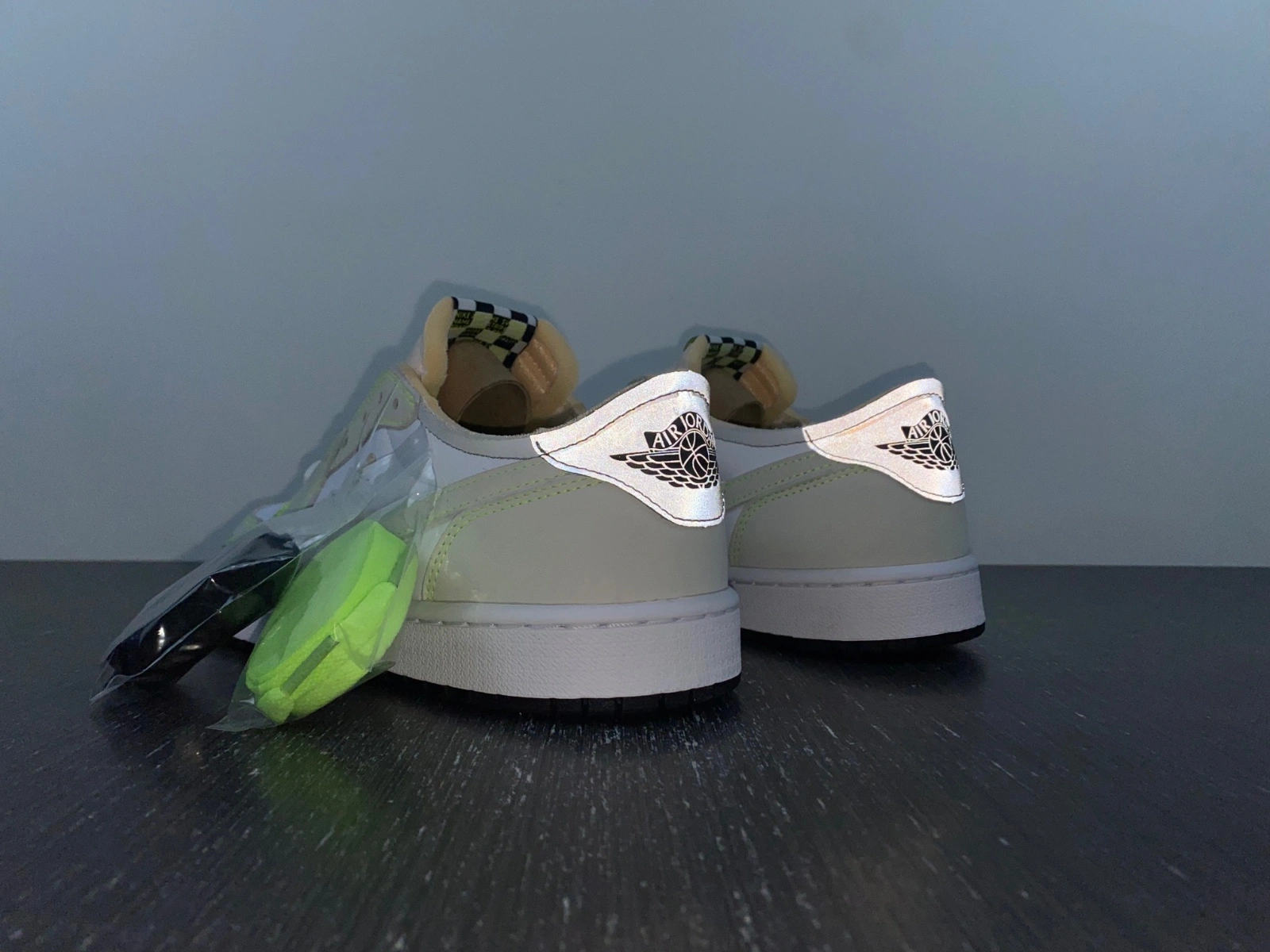 Youthful Air Jordan 1 Retro Low White Ghost Green Black DM7837- 1682