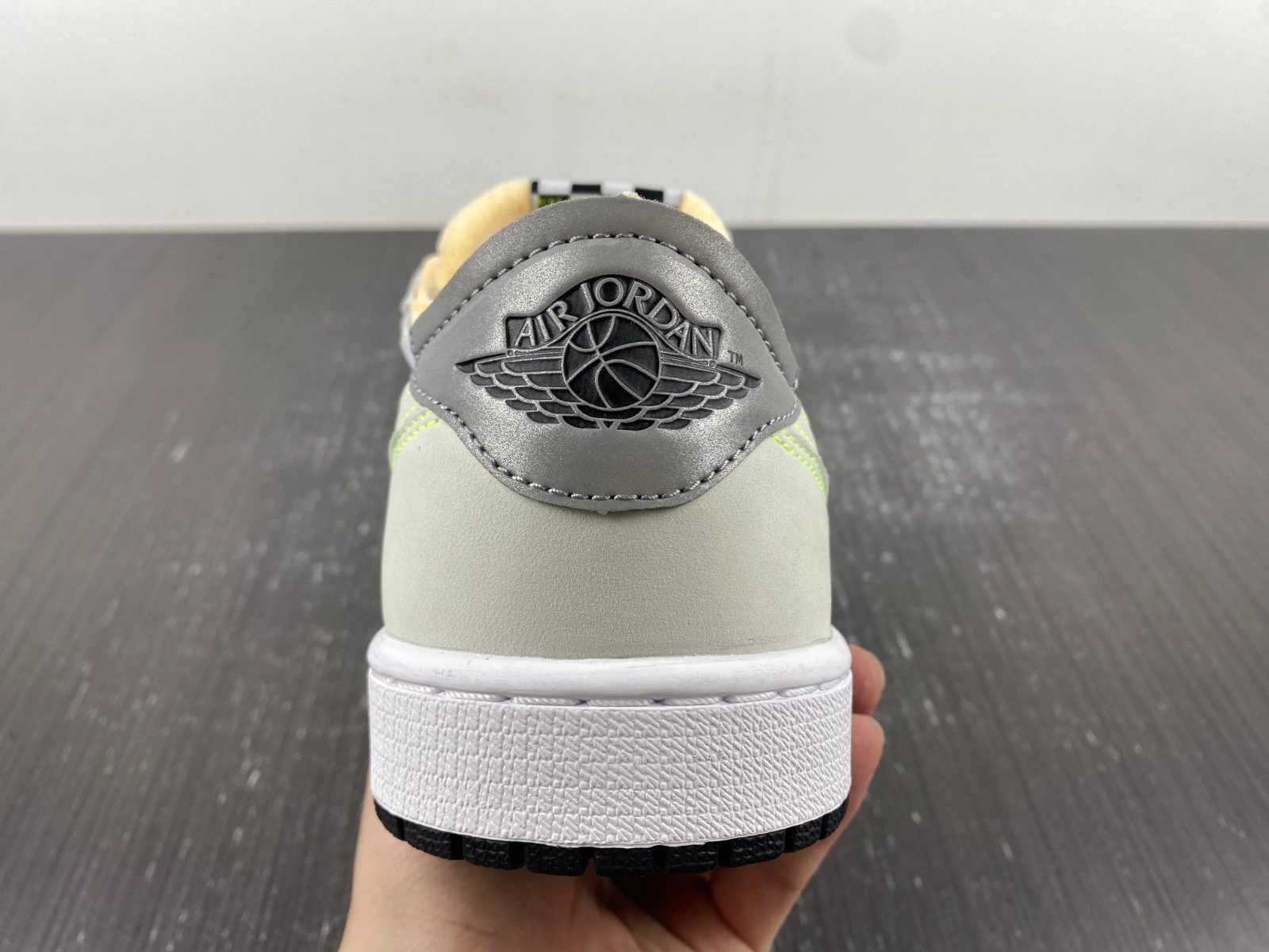 Youthful Air Jordan 1 Retro Low White Ghost Green Black DM7837- 1682
