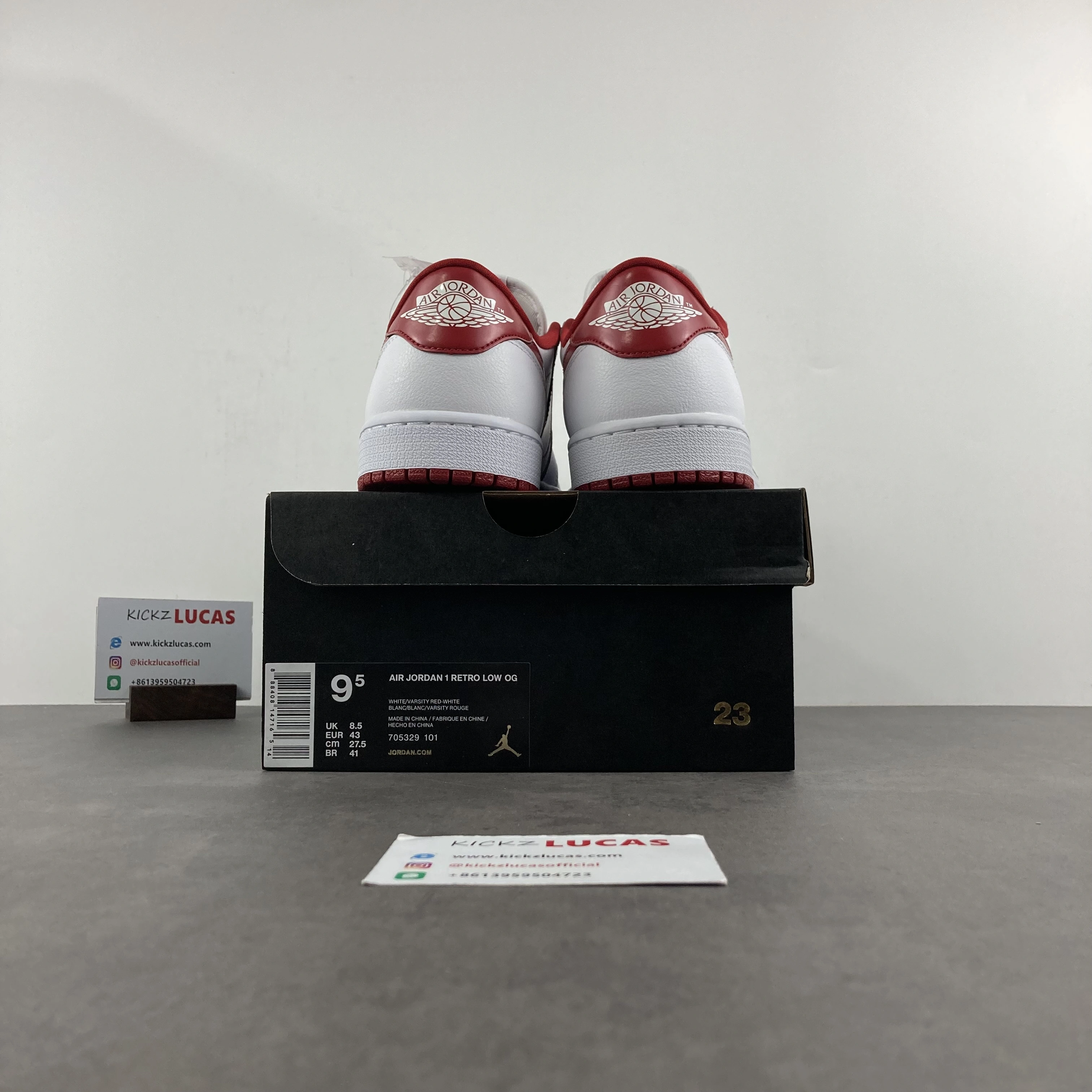 TimelessDesign Air Jordan 1 Retro Low White Varsity Red 705329- 1520