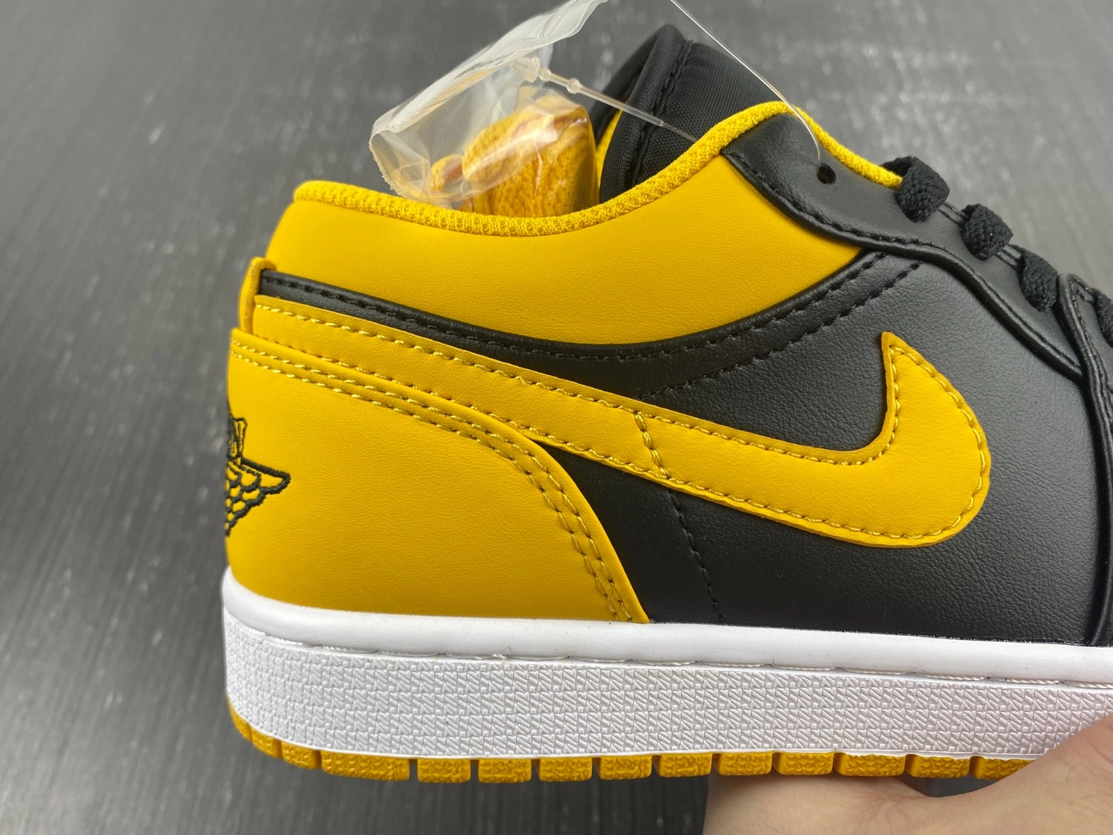 Unisex Air Jordan 1 Retro Low Yellow Toe 553558- 1499