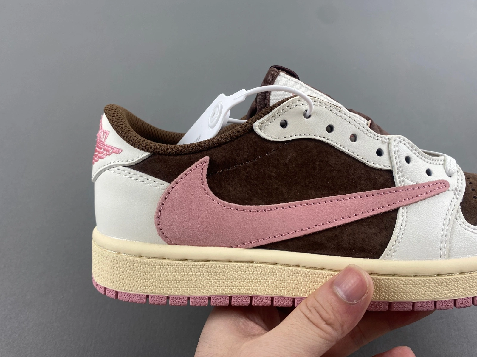 Stylish Air Jordan 1 Travis Scott Coffee Pink DZ4137 - 1394