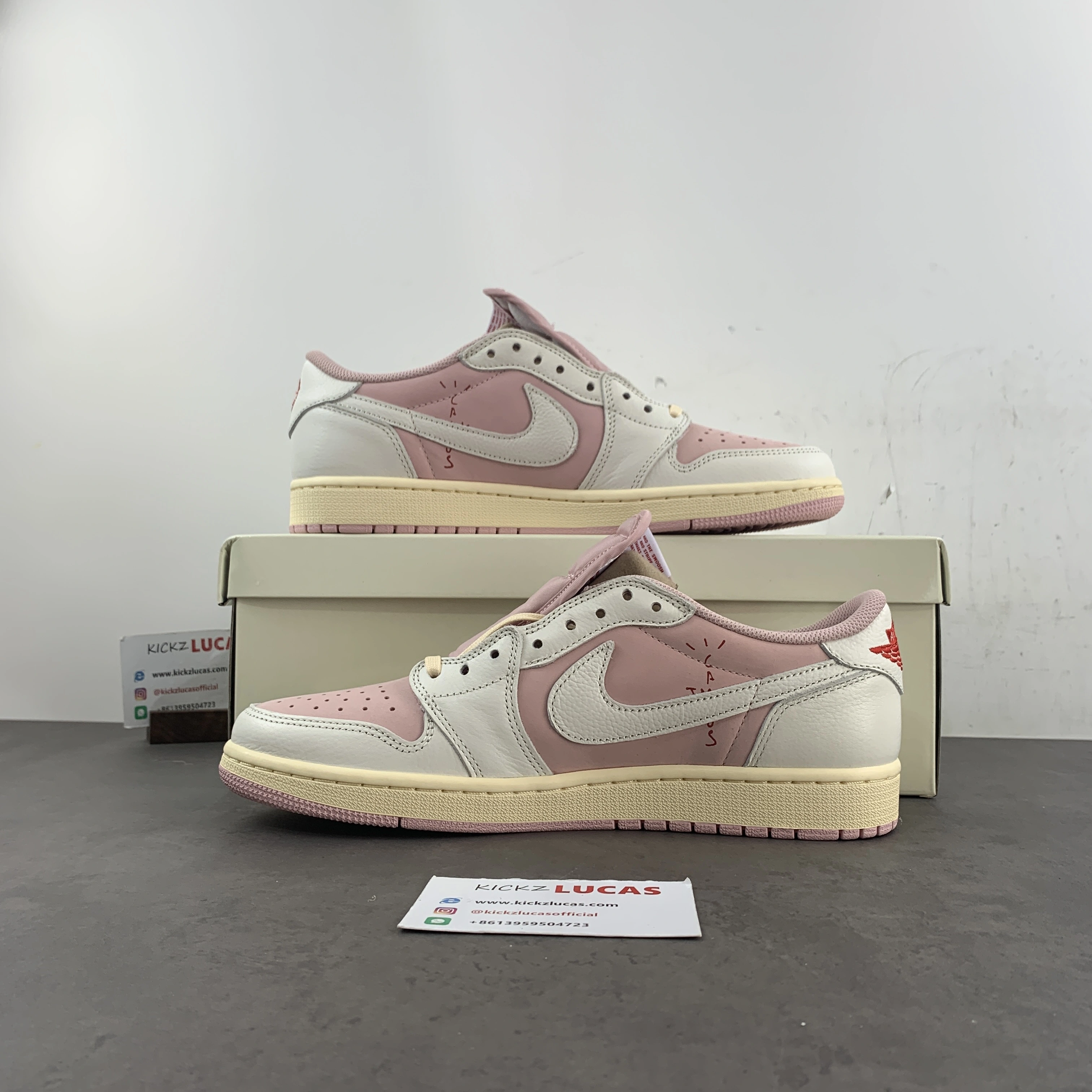 Flexible Air Jordan 1 Travis Scott White Pink DM7866- 1395
