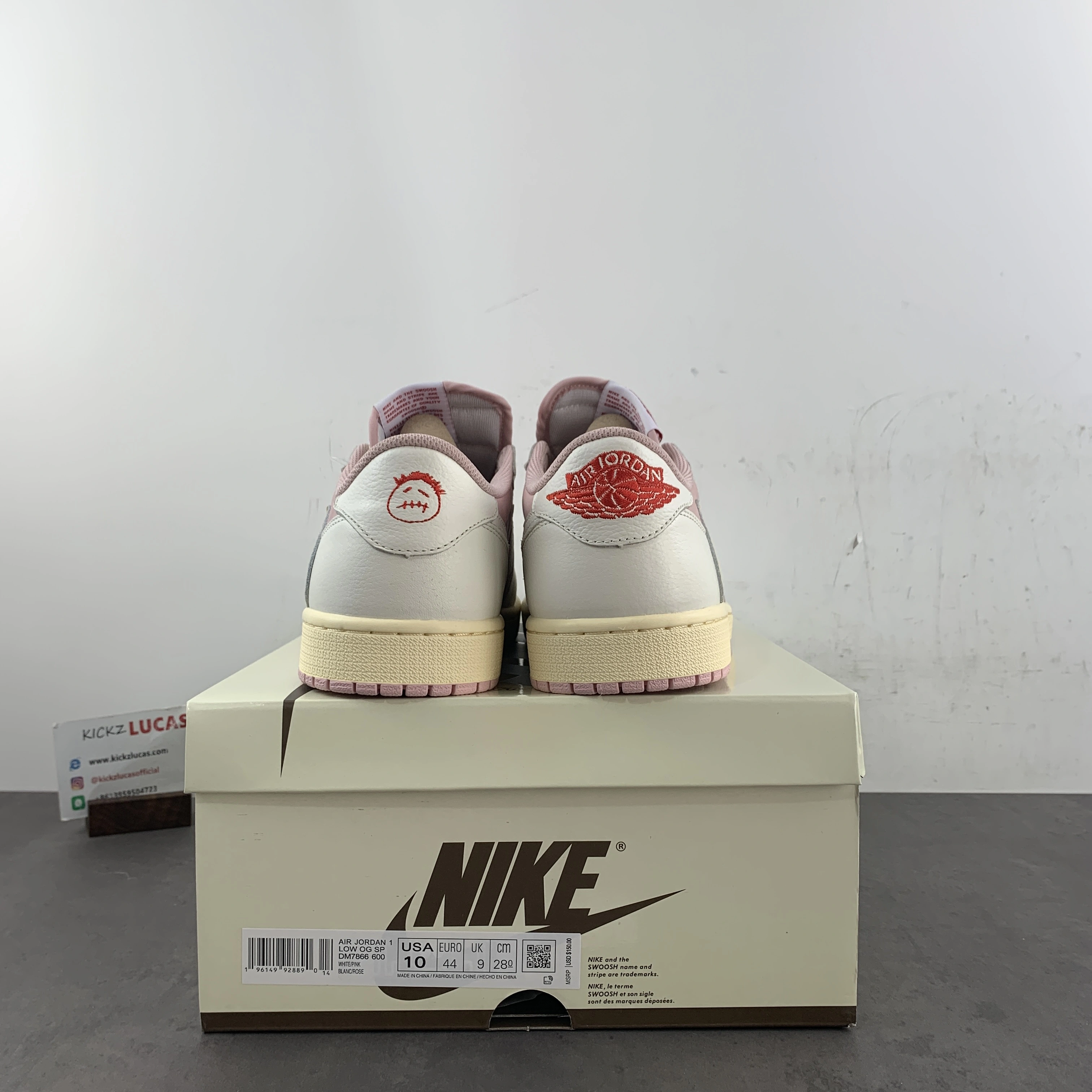 Flexible Air Jordan 1 Travis Scott White Pink DM7866- 1395