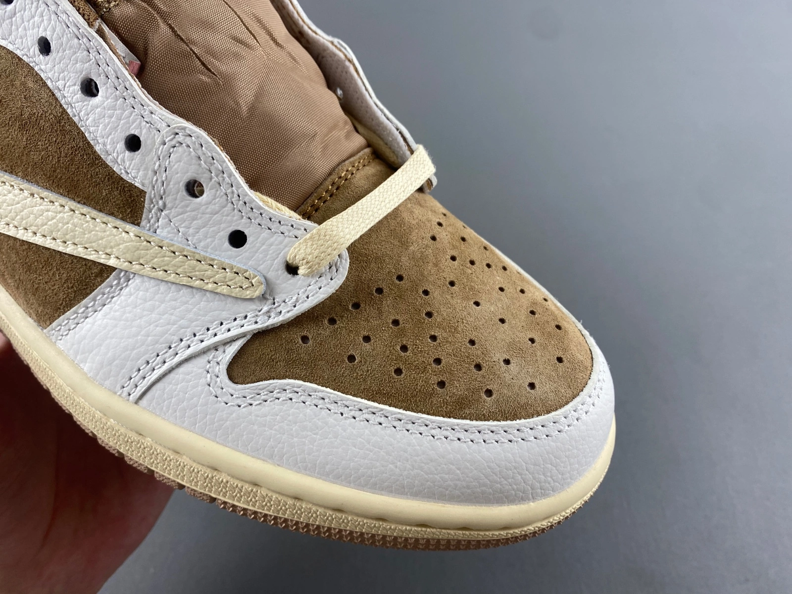 HighPerformance Air Jordan 1 Travis Scott White khaki DM7866- 1396